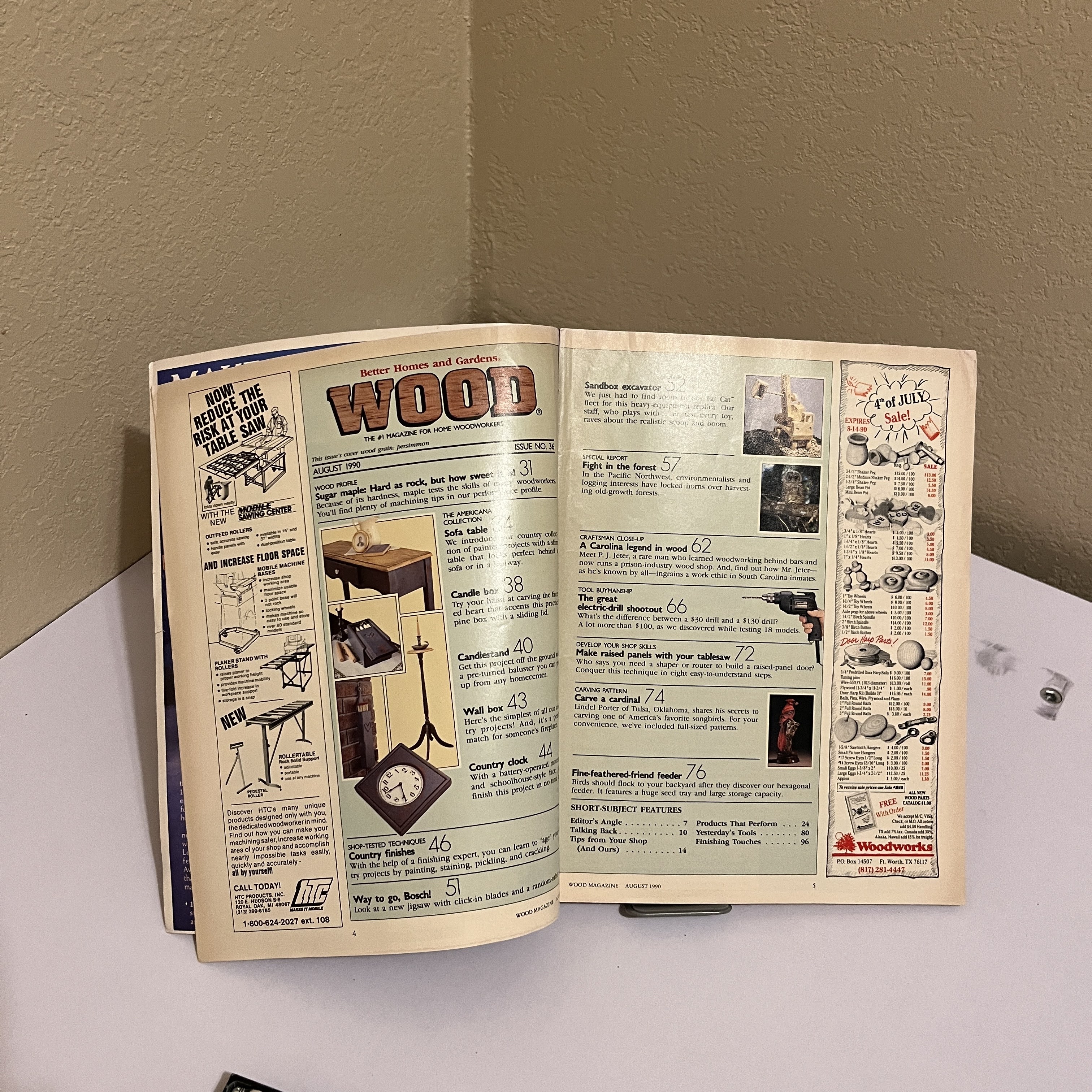 Wood Magazine Aug 1990 Americana Collection Cover — image 2