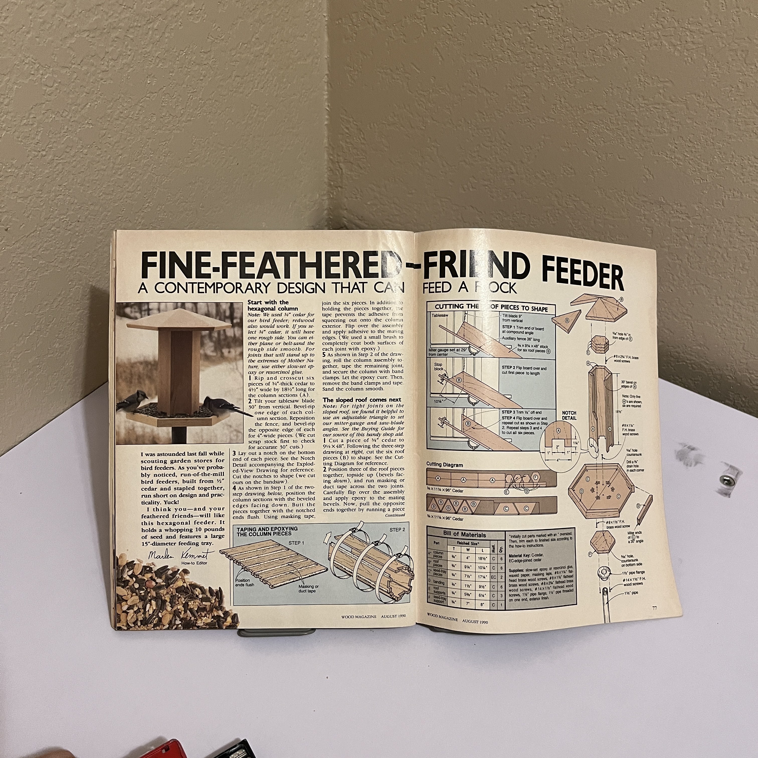 Wood Magazine Aug 1990 Americana Collection Cover — image 3