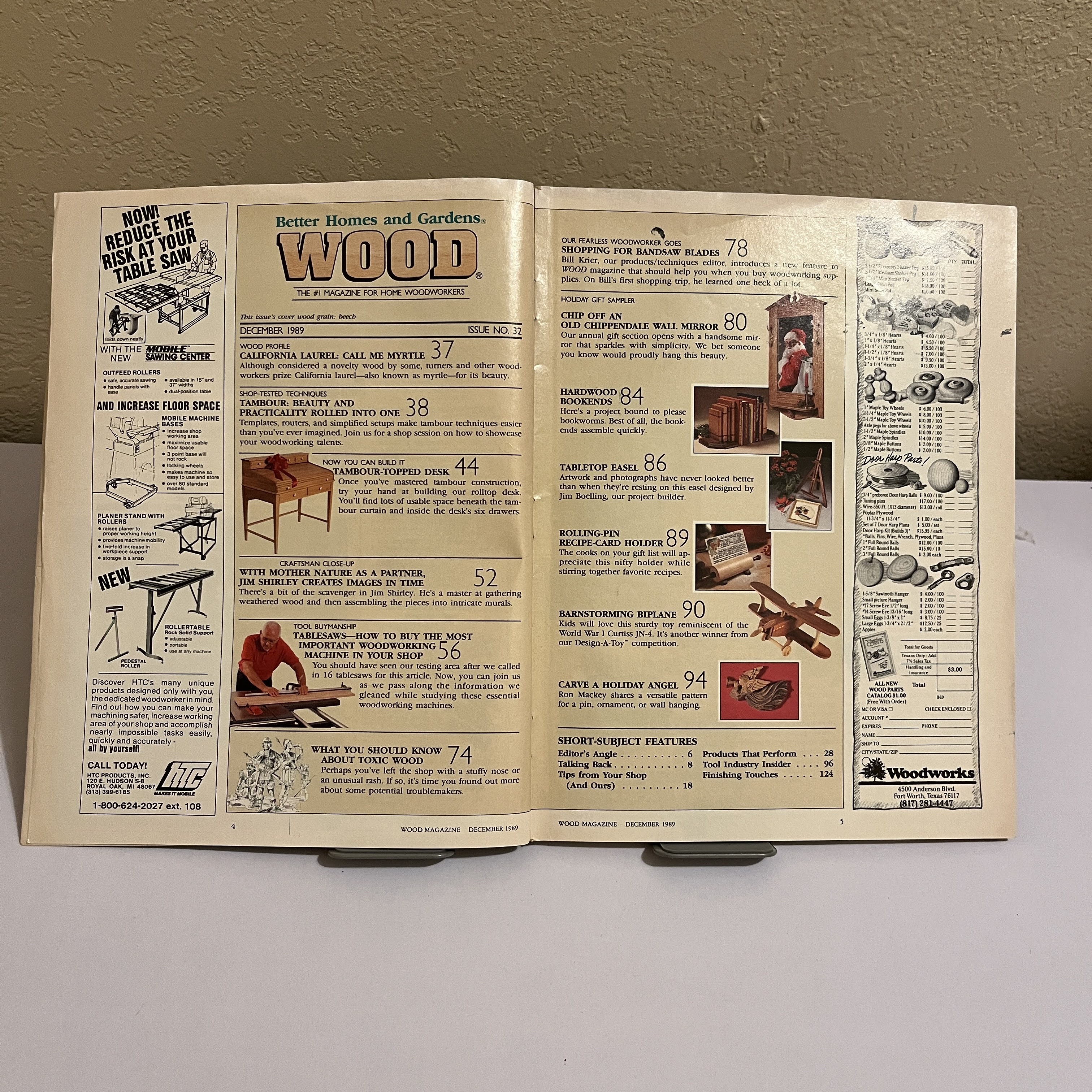 WOOD Magazine Dec 1989 Rolltop Desk Plans — image 2