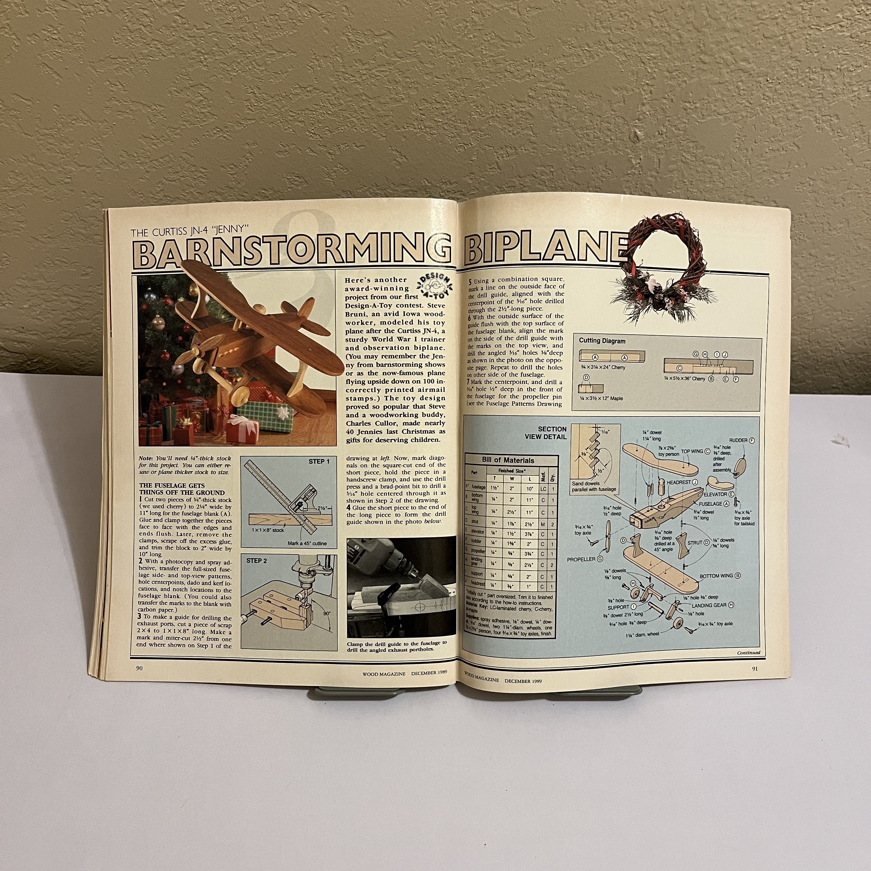 WOOD Magazine Dec 1989 Rolltop Desk Plans — image 4