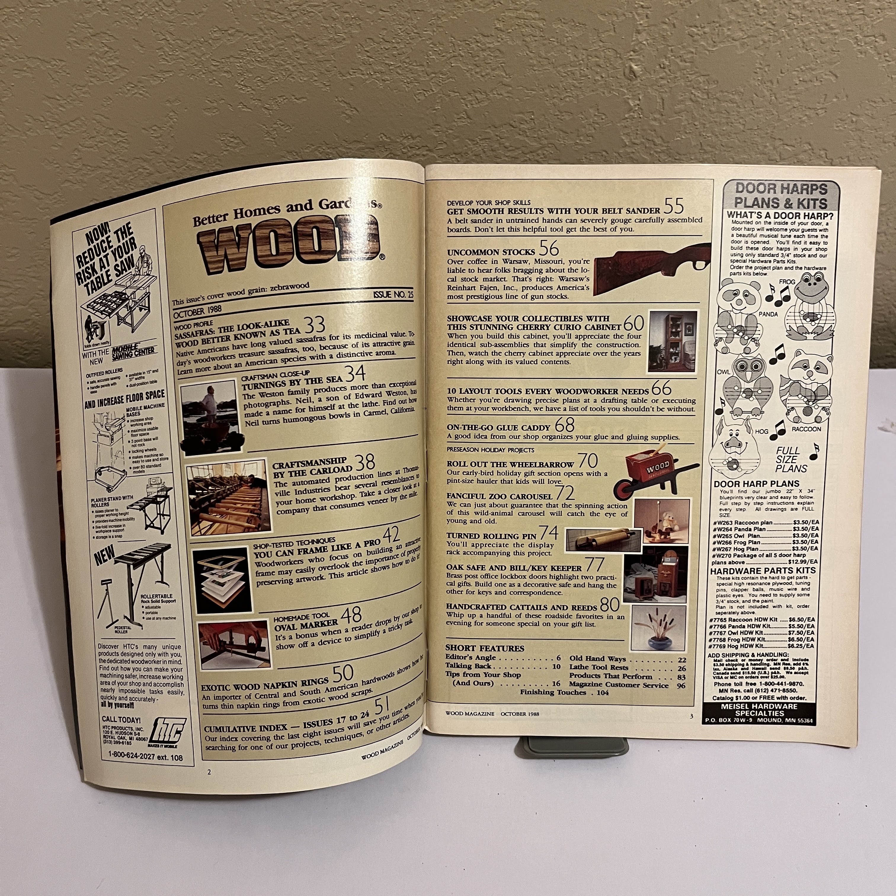 WOOD Magazine Oct 1988, Curio Cabinet Plans — image 2