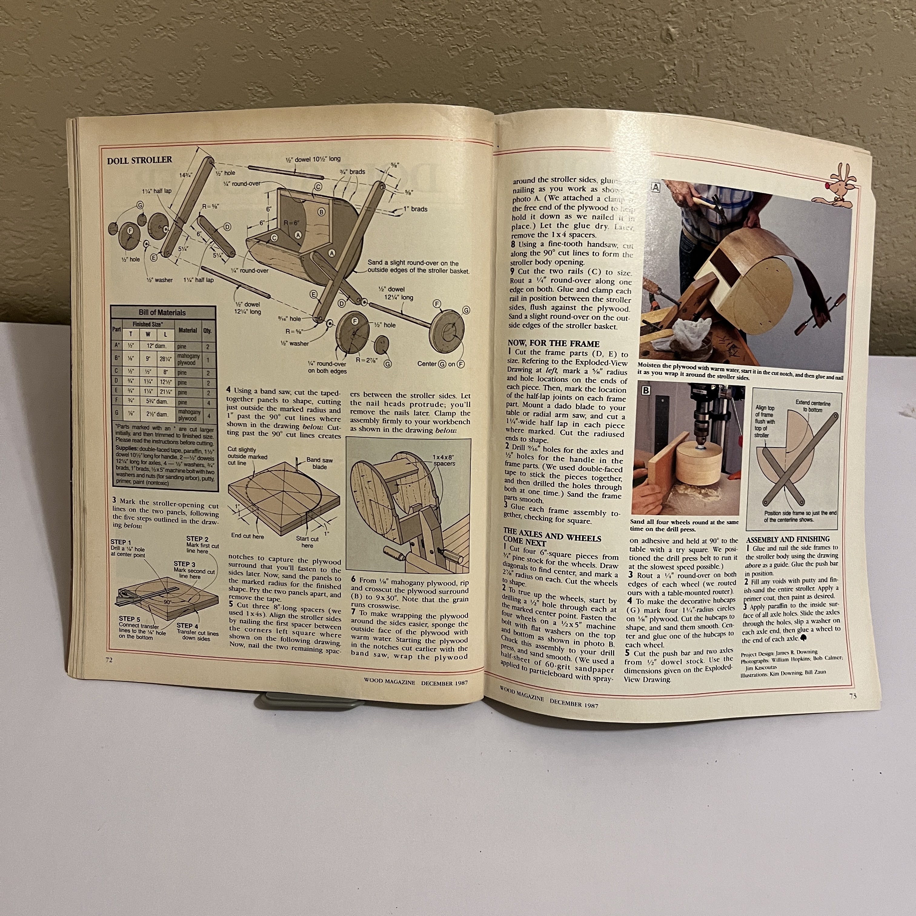 BH&G WOOD Magazine Dec 1987, Mantel Clock Project — image 4