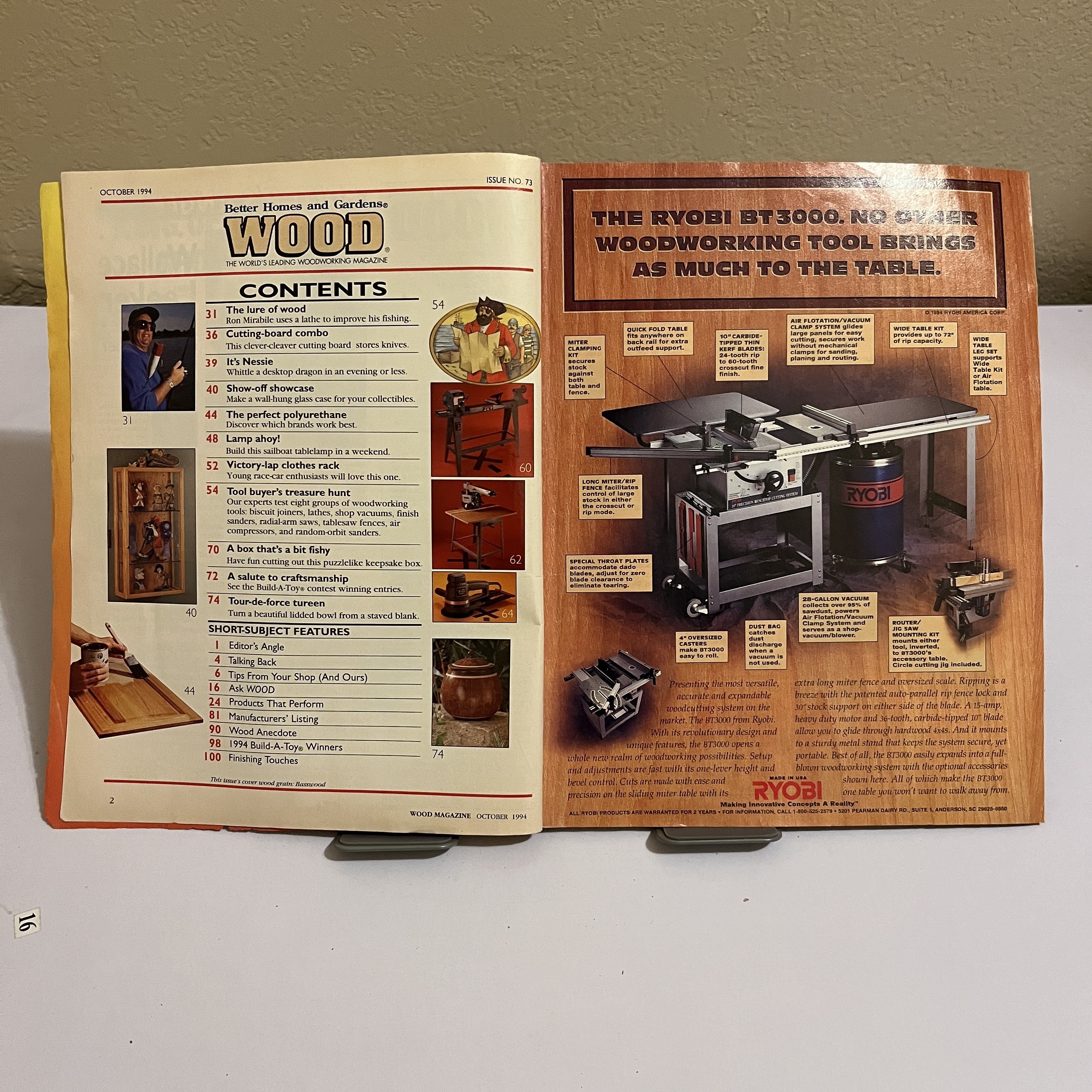 WOOD Magazine Oct 1994, Woodworking Tools Review — image 2