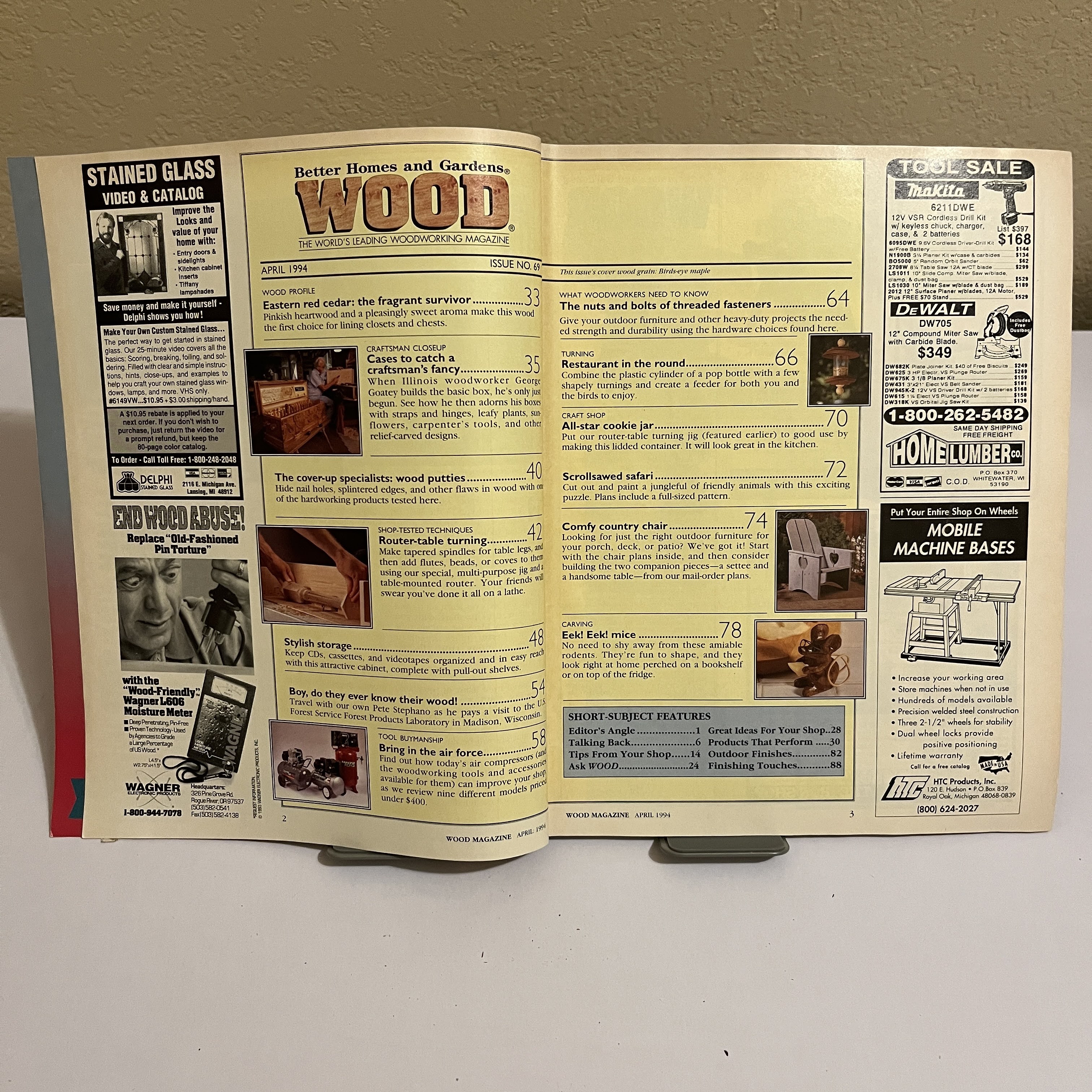 WOOD Magazine April 1994 CD Storage Cabinet Plans — image 2