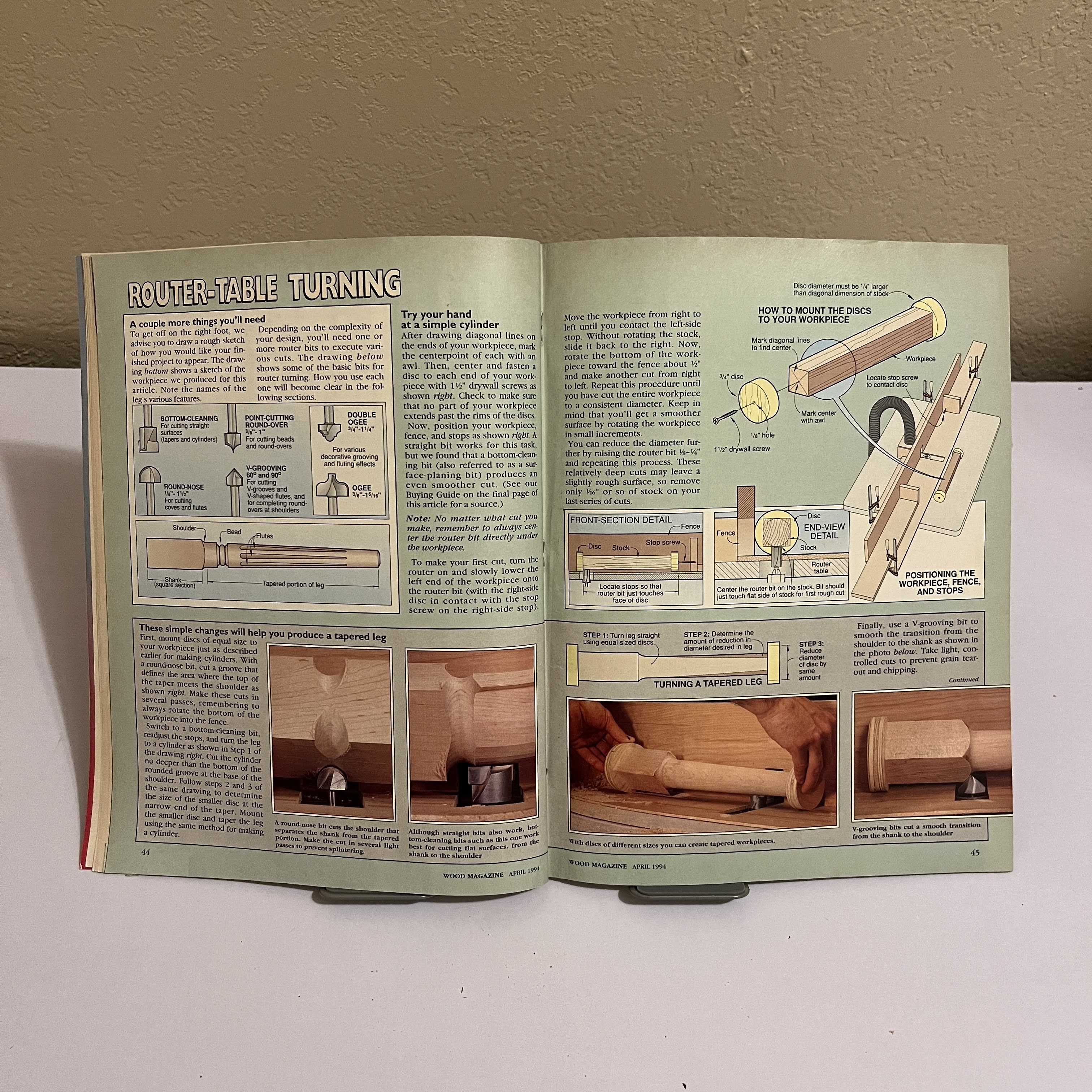 WOOD Magazine April 1994 CD Storage Cabinet Plans — image 3