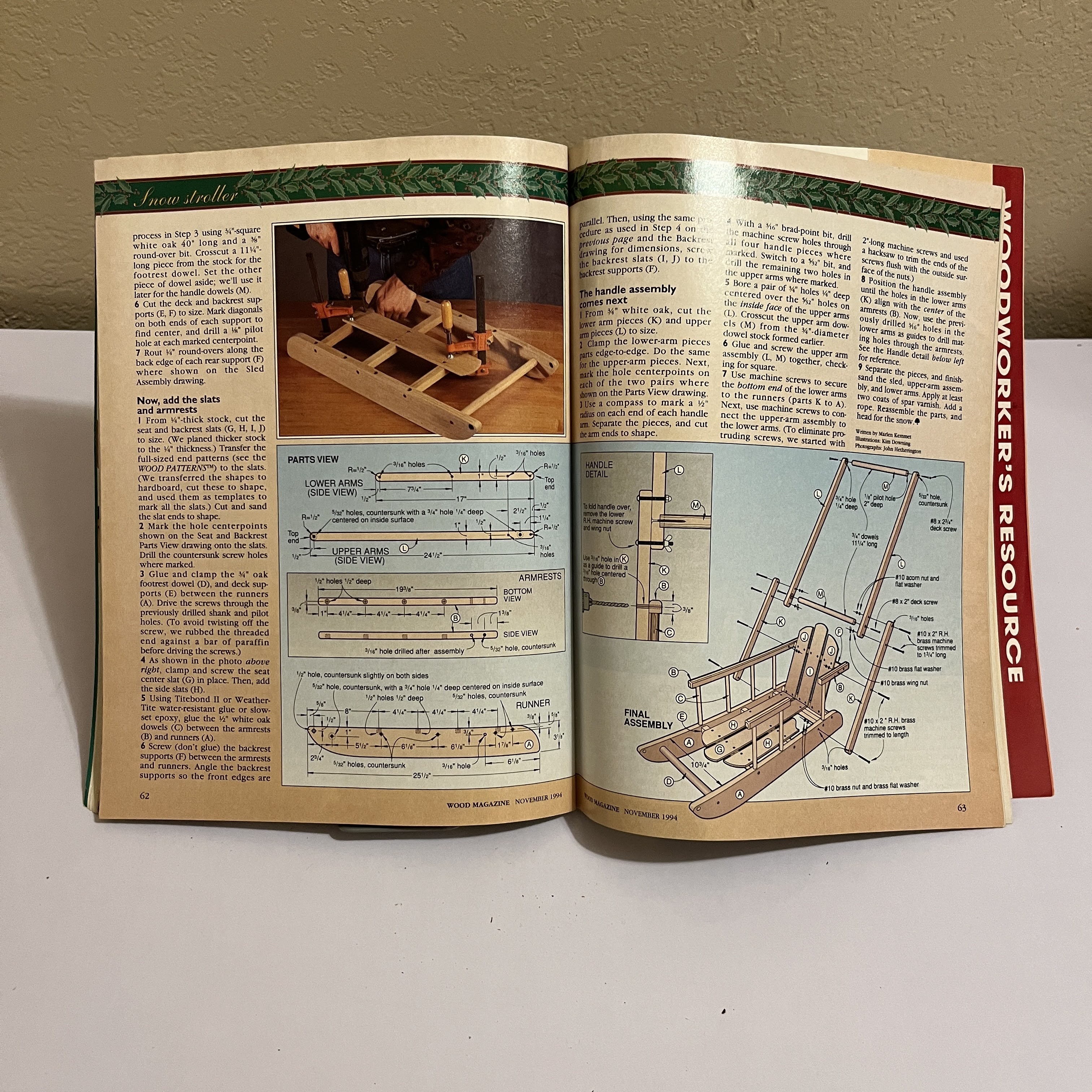 WOOD Magazine Corner Cabinet Plans Nov 1994 Issue 74 — image 4