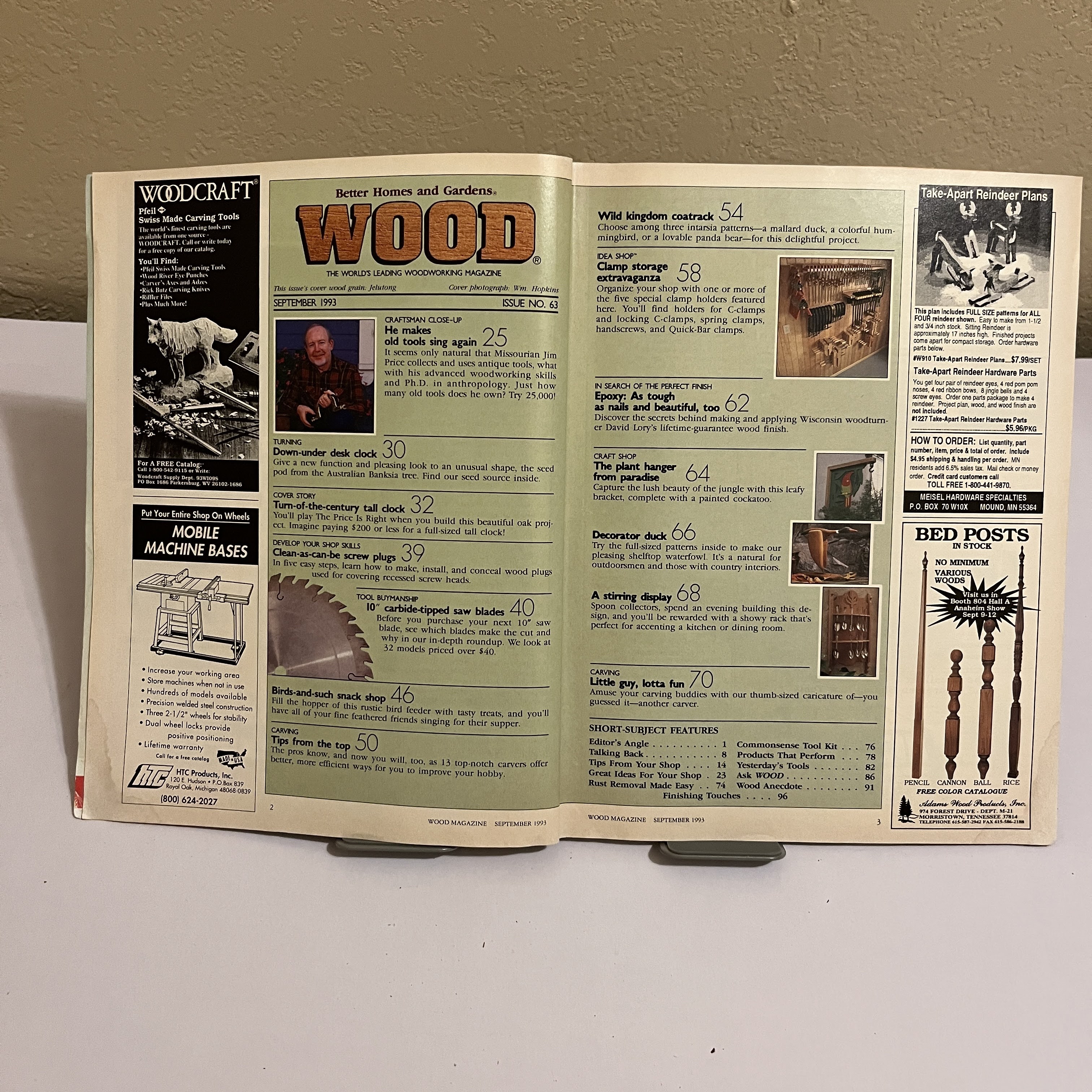 WOOD Magazine Sept 1993 Mission-Style Tall Clock — image 2