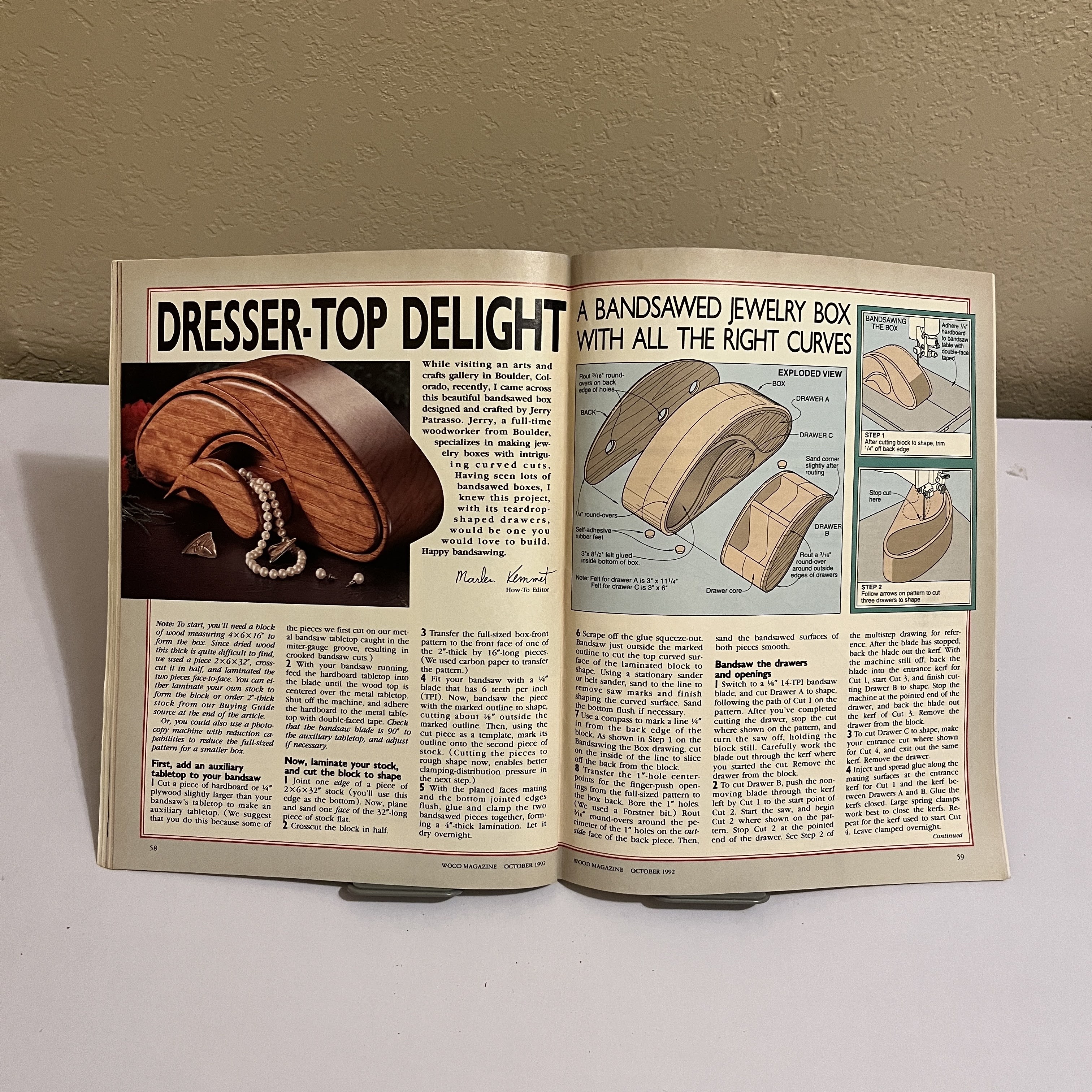 WOOD Magazine Oct 1992 Shaker-Style Tall Chest — image 3