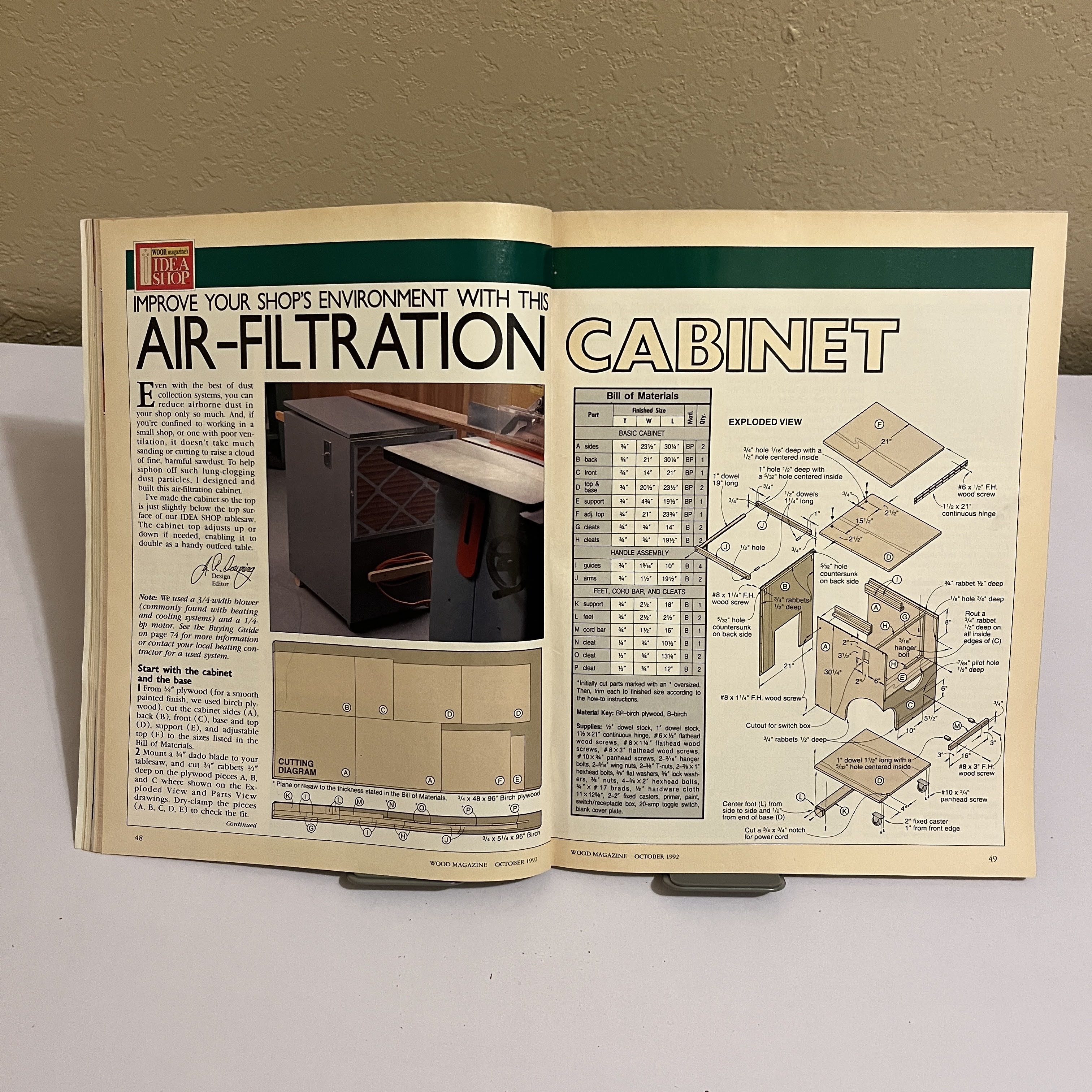 WOOD Magazine Oct 1992 Shaker-Style Tall Chest — image 4