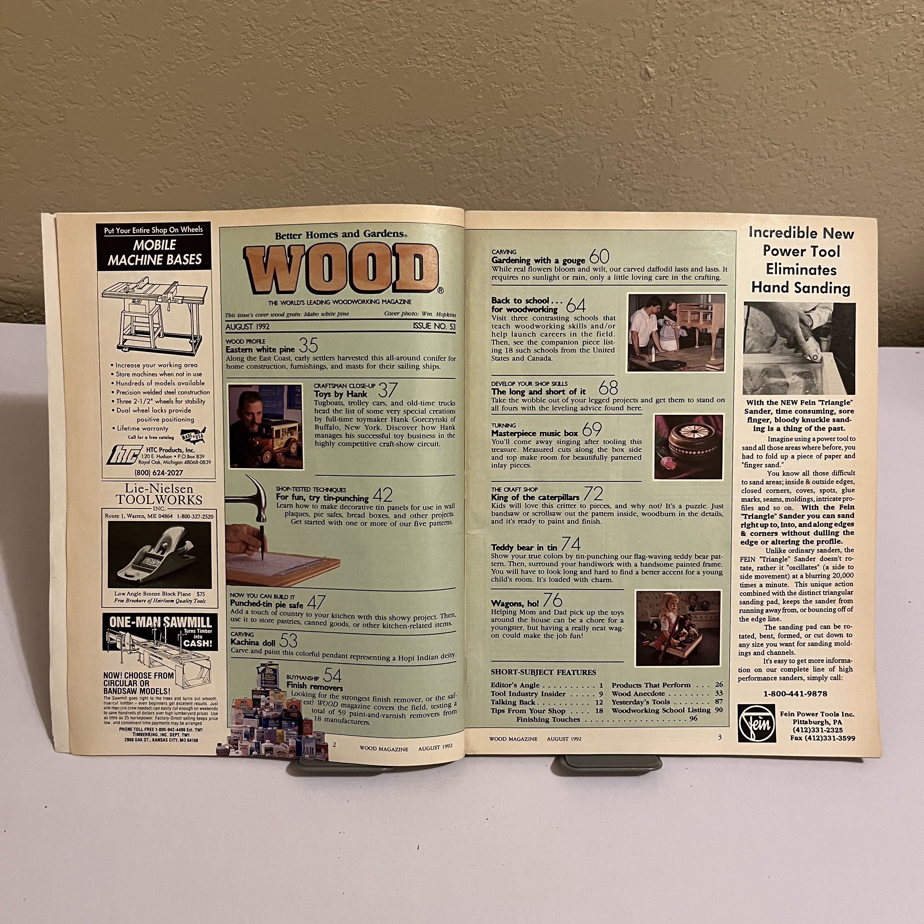 WOOD Magazine Aug 1992 Punched-Tin Pie Safe Plan — image 2