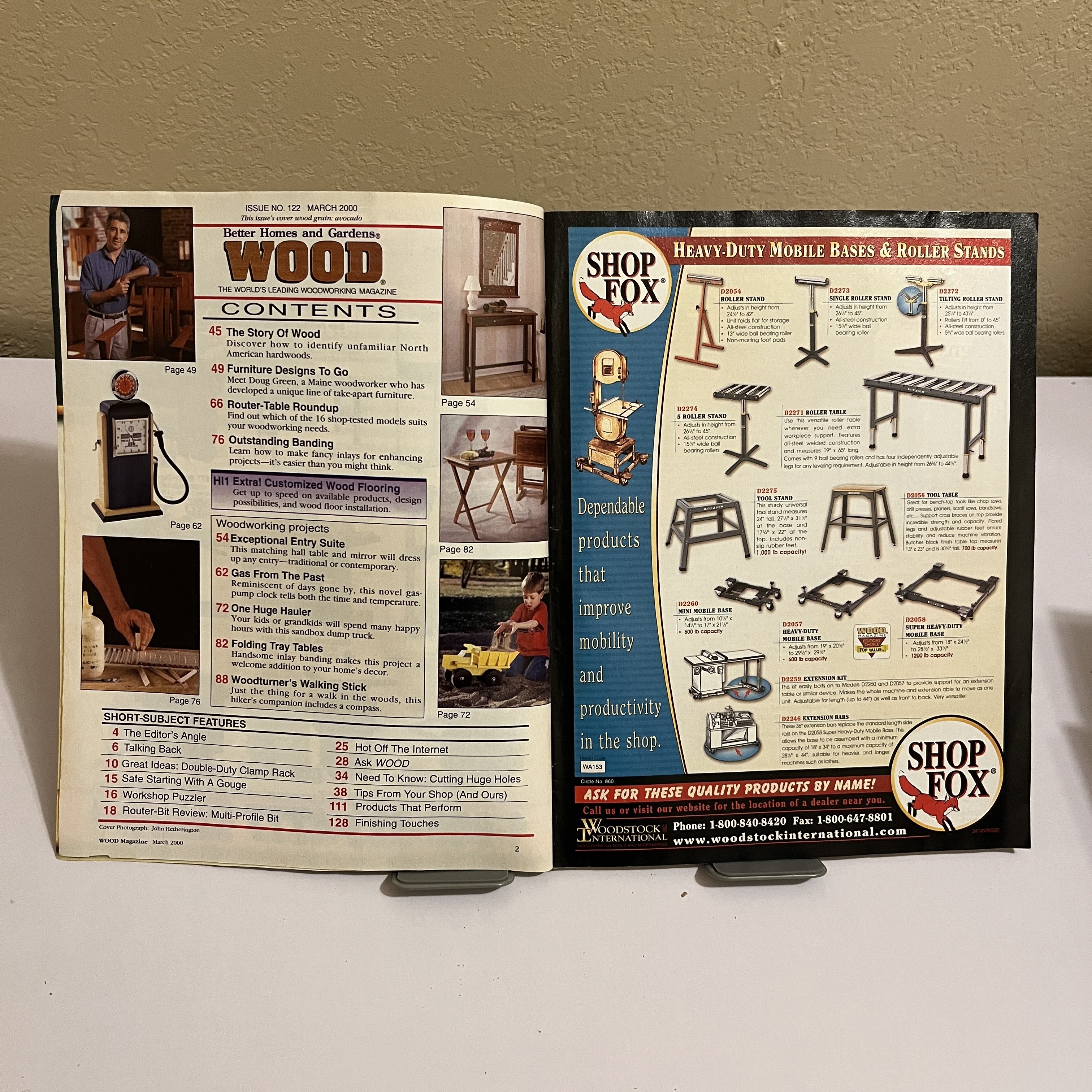 WOOD Magazine March 2000, Folding Tray Tables — image 2