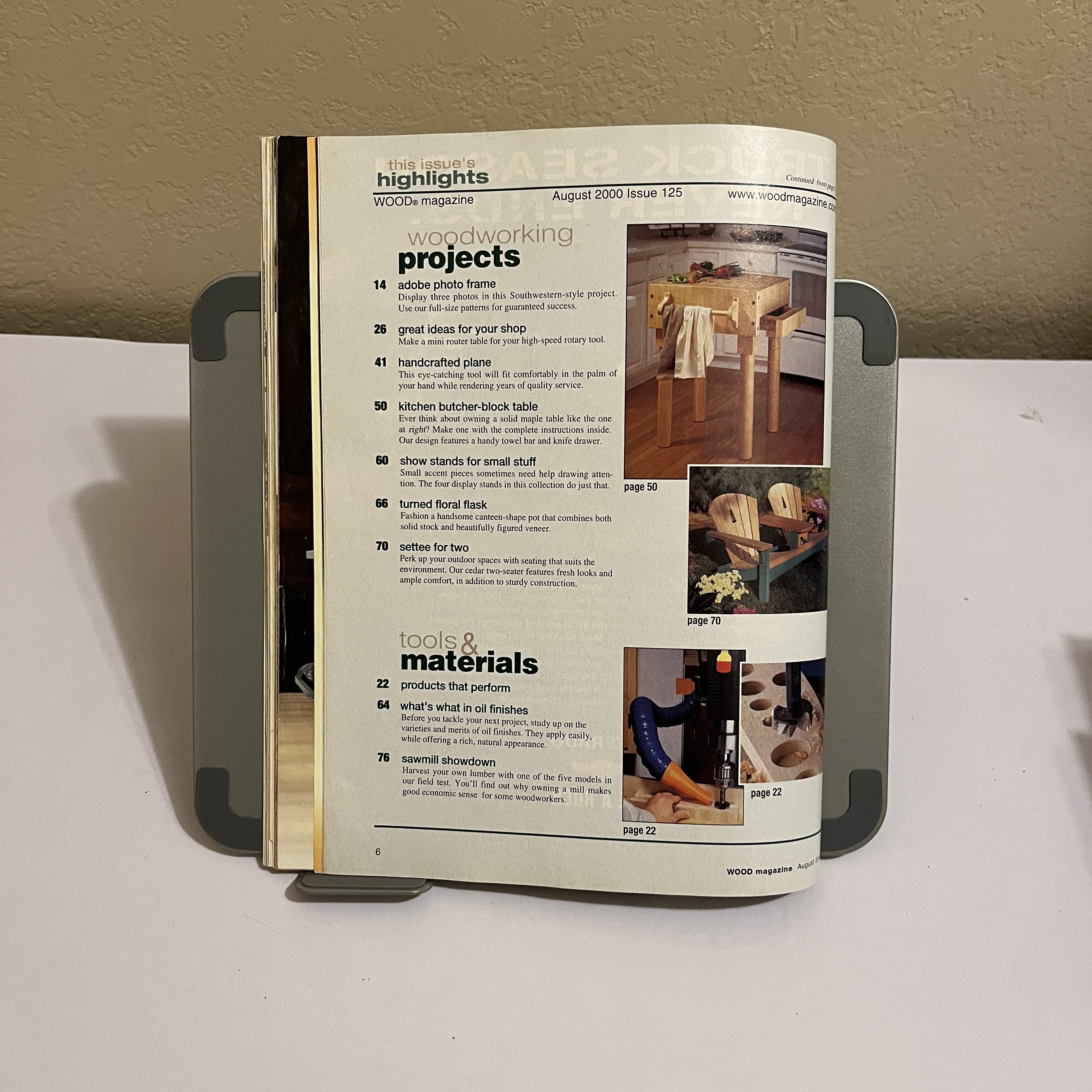 WOOD Magazine Aug 2000, Simple Settee Project Plans — image 2