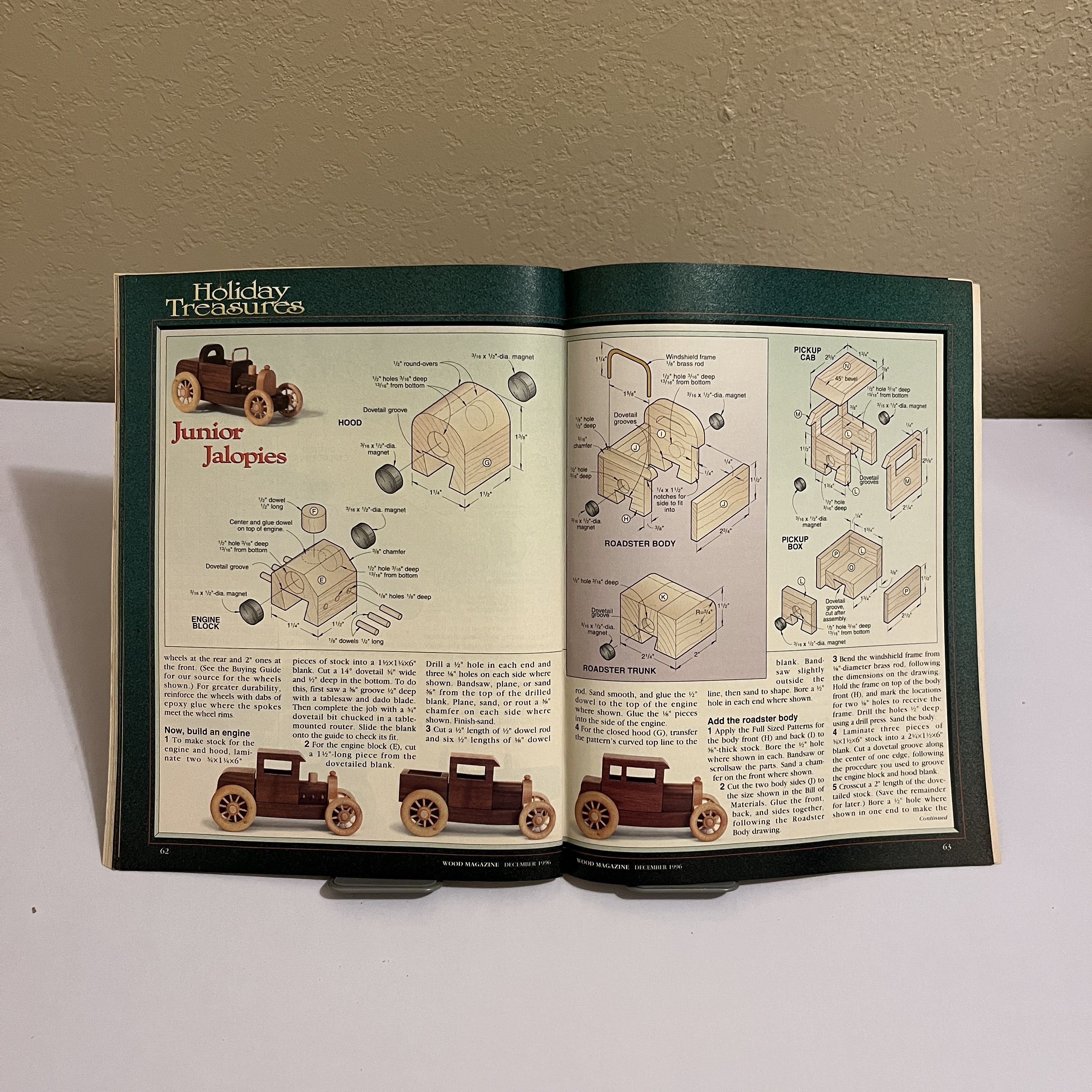 WOOD Magazine Dec 1996 Sliding Tablesaw Jig Cover — image 4