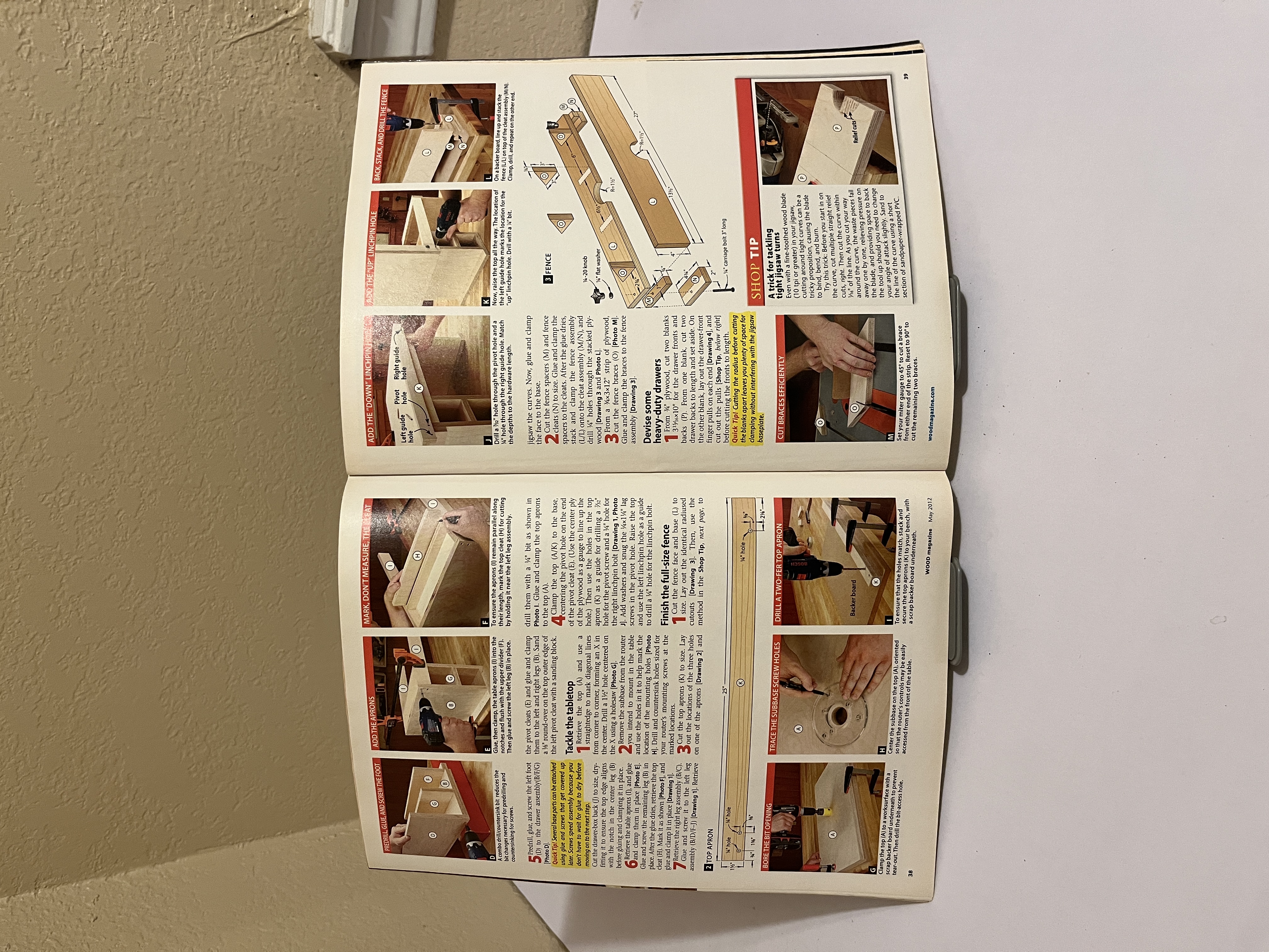 WOOD Magazine May 2012 Flip-top Router Table Plans — image 2