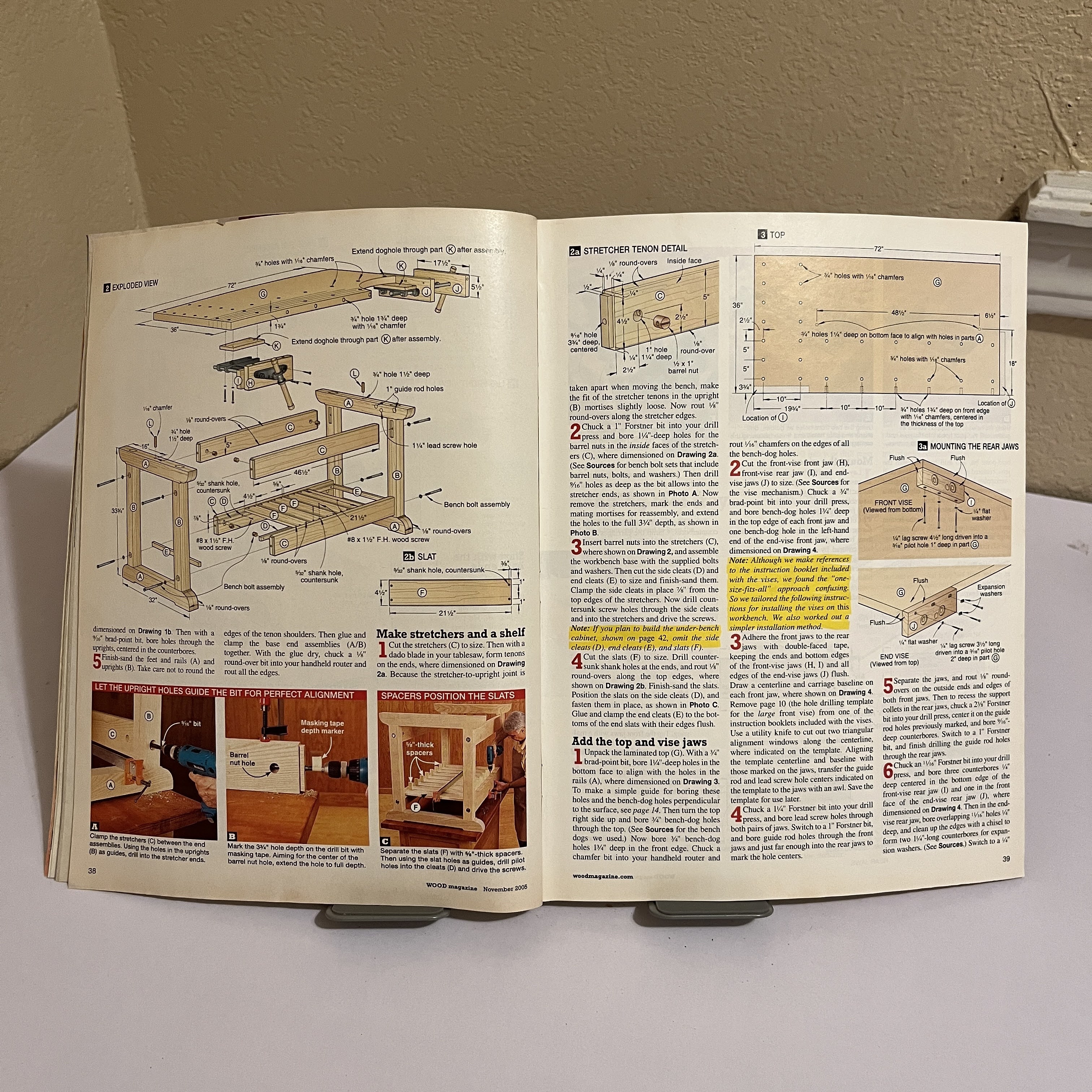 WOOD Magazine Nov 2005 - Rock-Solid Workbench Plans — image 2