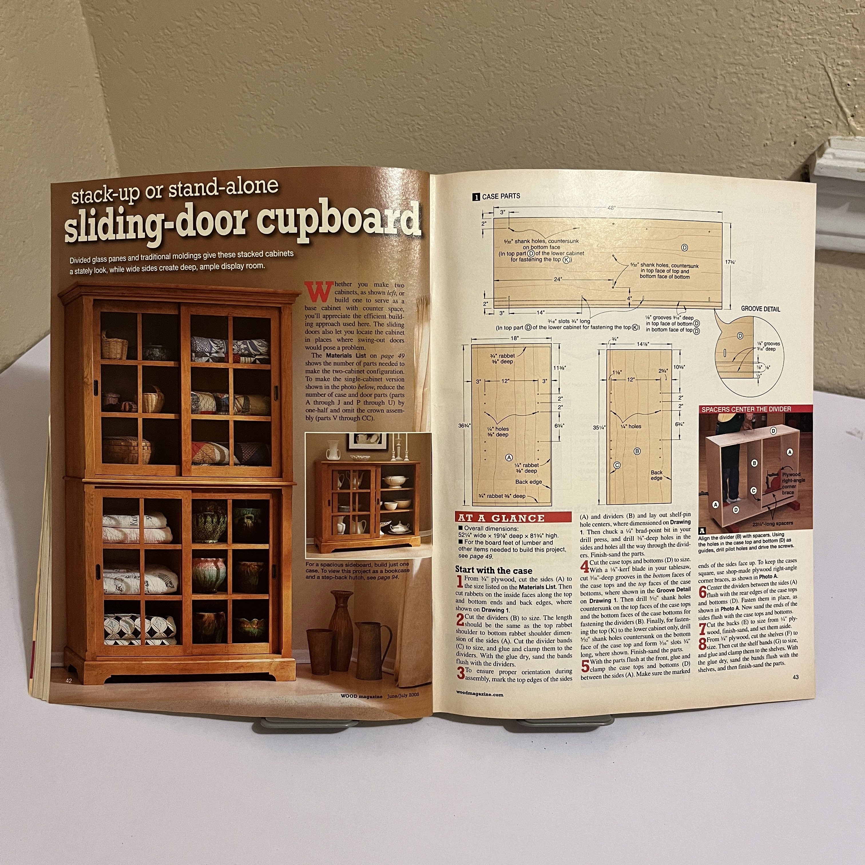 WOOD Magazine Heirloom Cupboard Plan June/July 2005 — image 2
