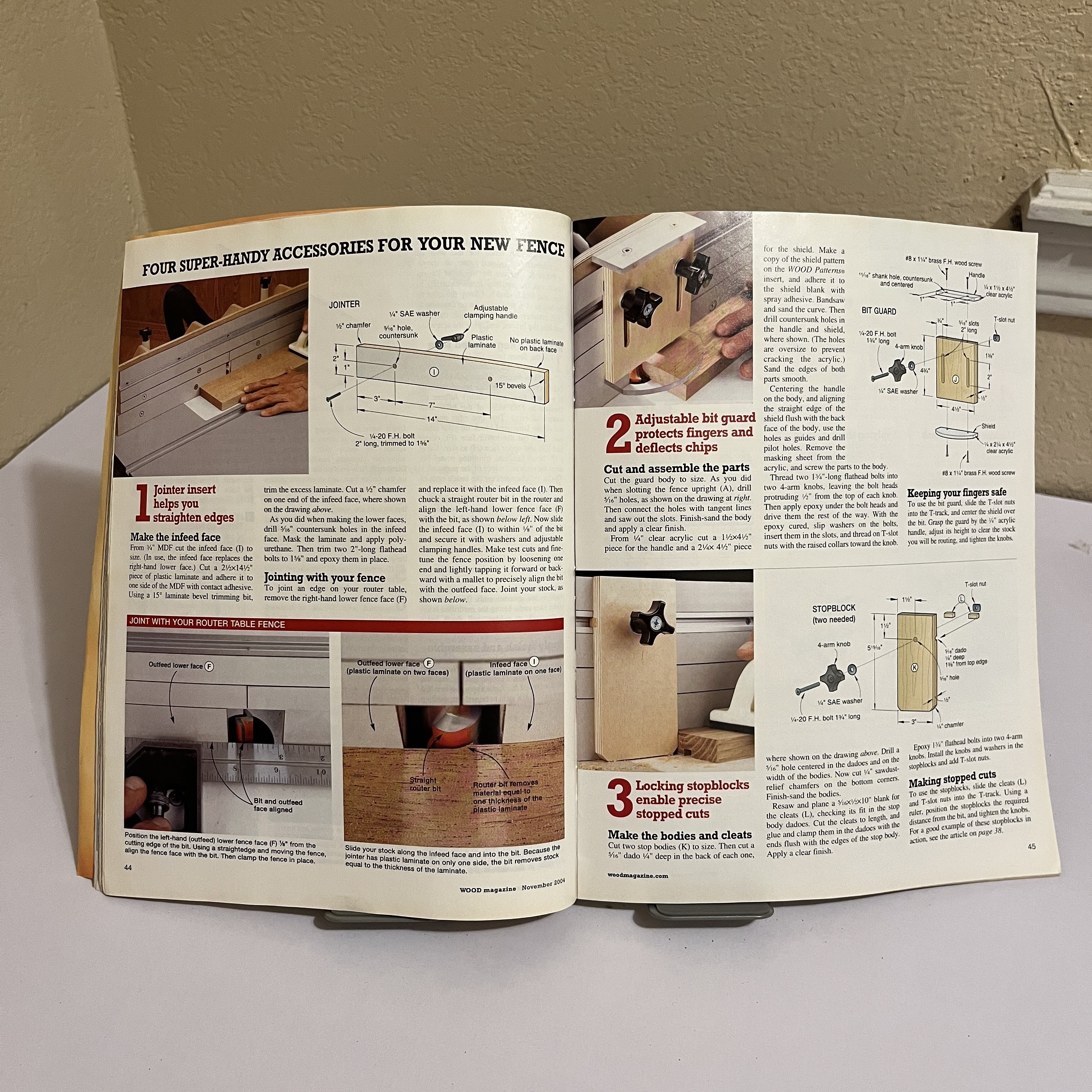 WOOD Magazine Nov 2004 Router Table Fence Plans — image 4