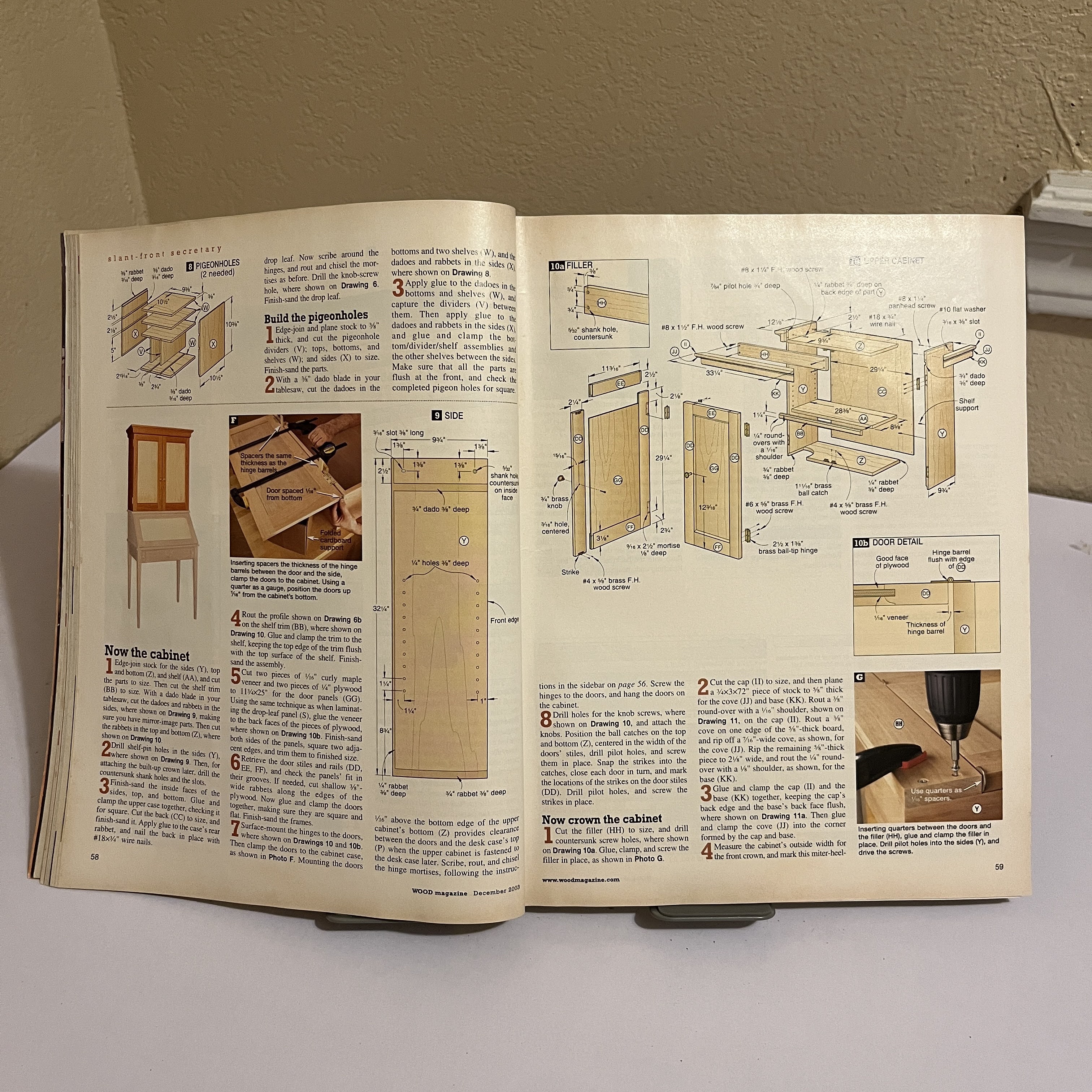 WOOD Magazine Dec 2003 Slant-Front Desk Plans — image 2
