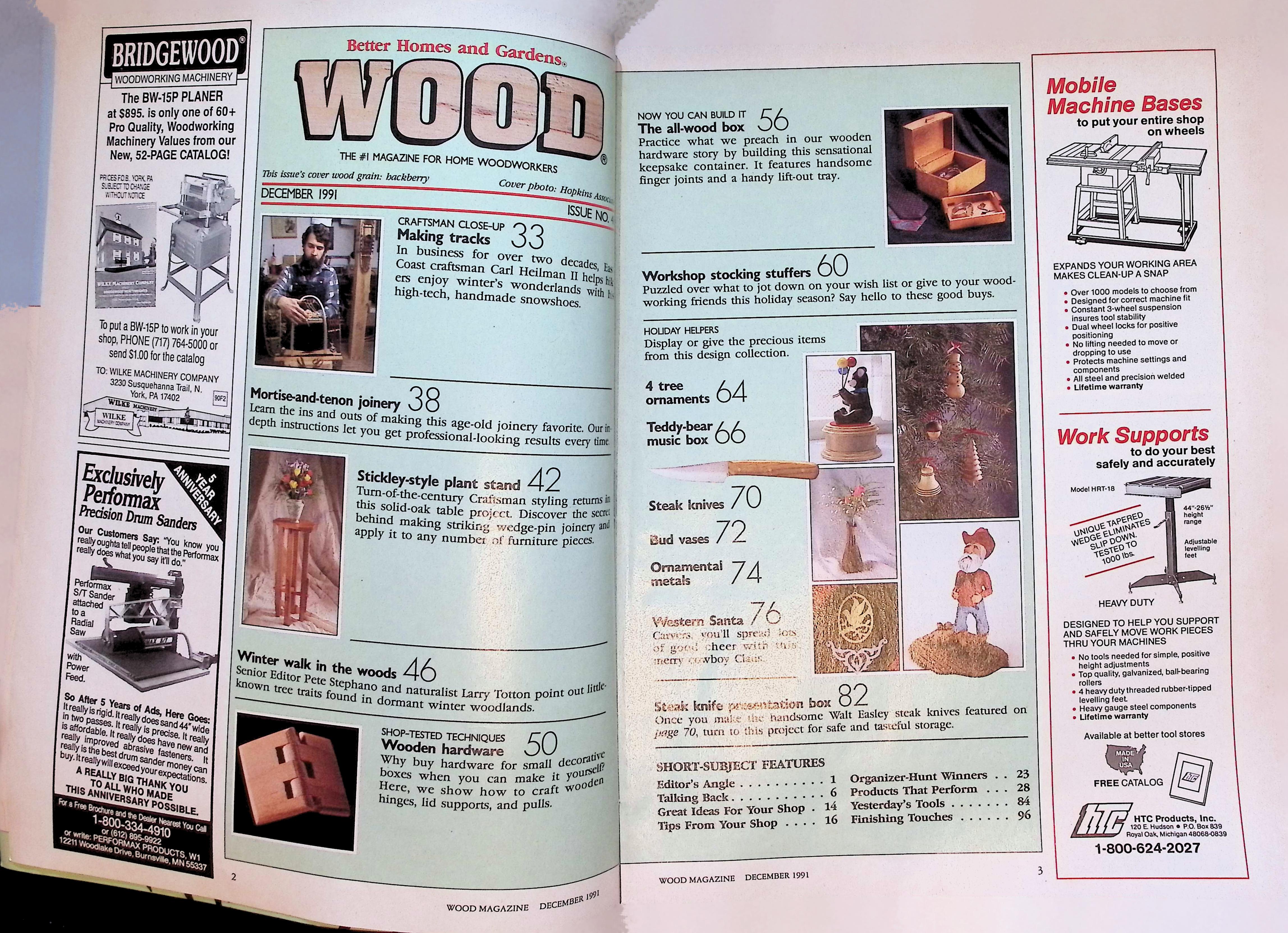 WOOD Magazine Dec 1991, Carved Western Santa Projects — image 2