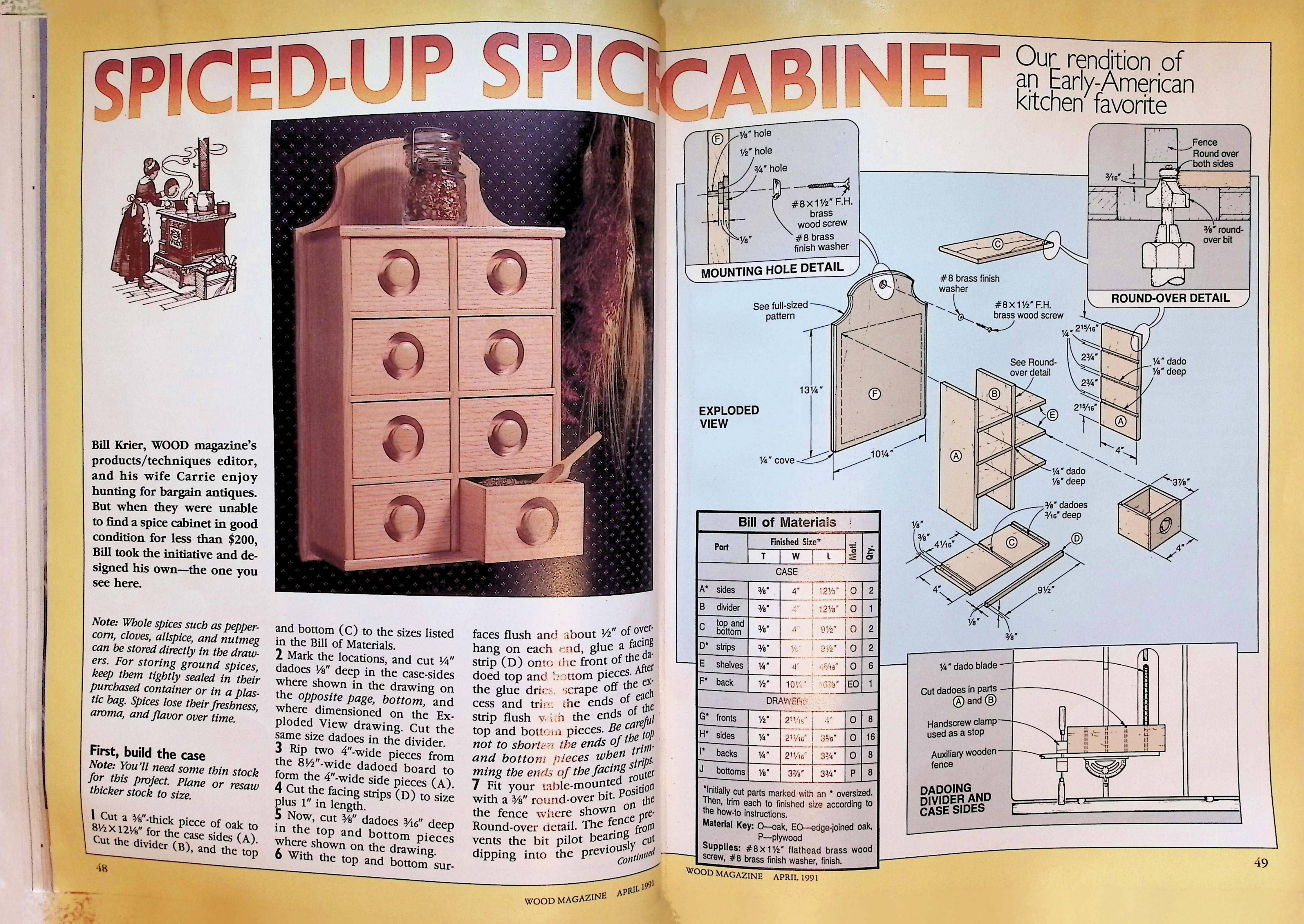 WOOD Magazine April 1991 Mahogany Patio Set — image 3
