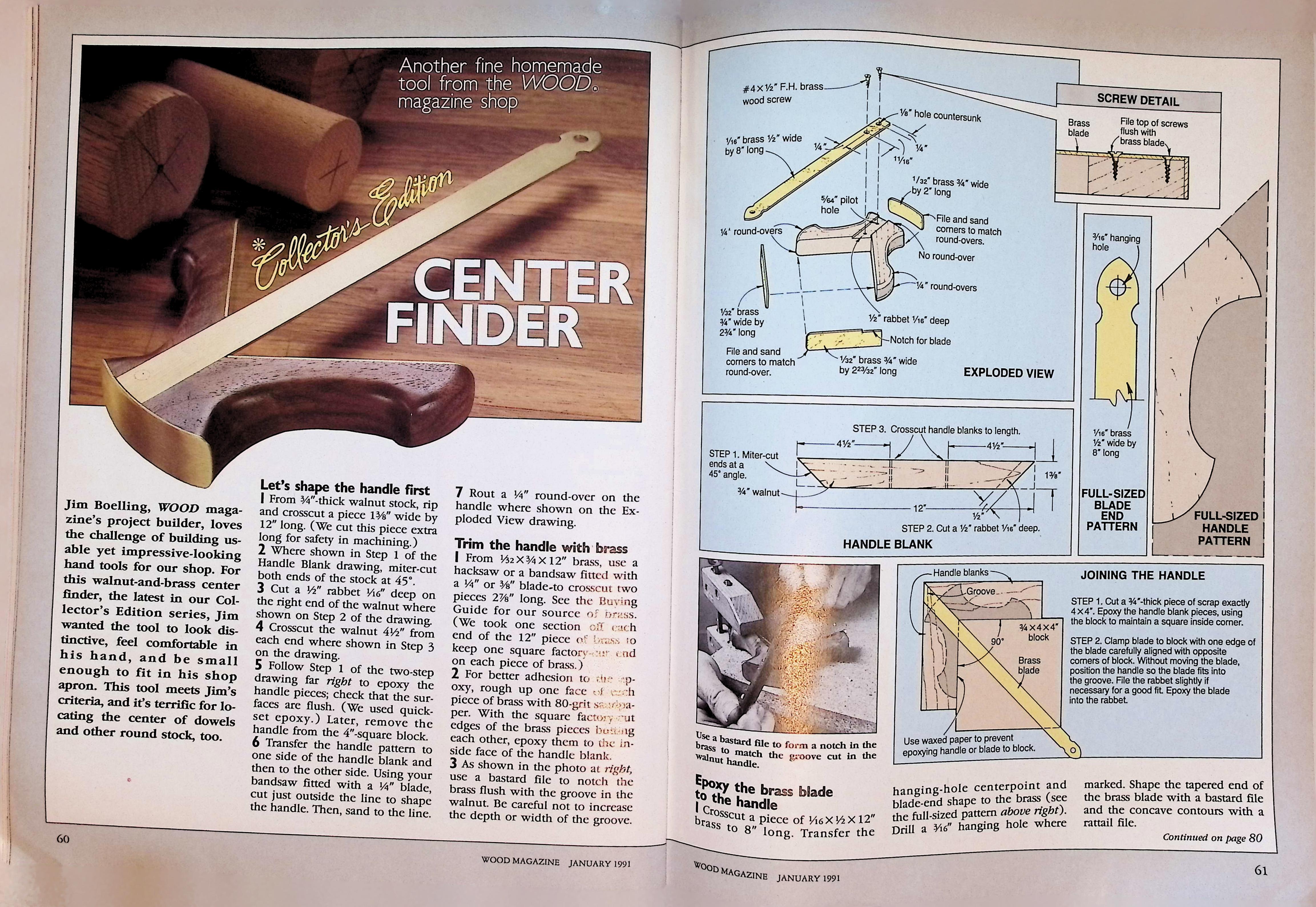 WOOD Magazine Jan 1991, Woodworking Craft Shop Plans — image 3