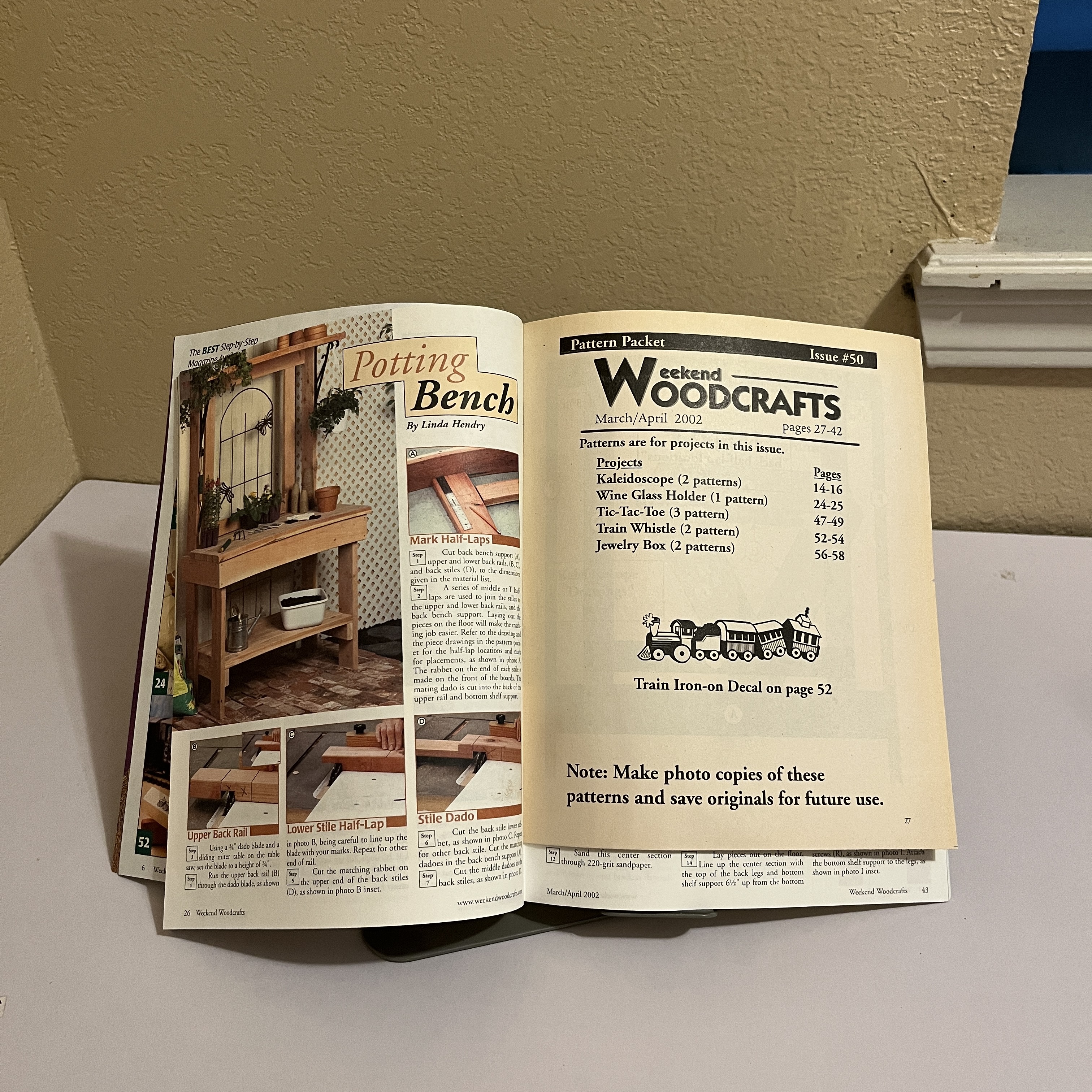 Weekend Woodcrafts Potting Bench Plans April 2002 — image 3