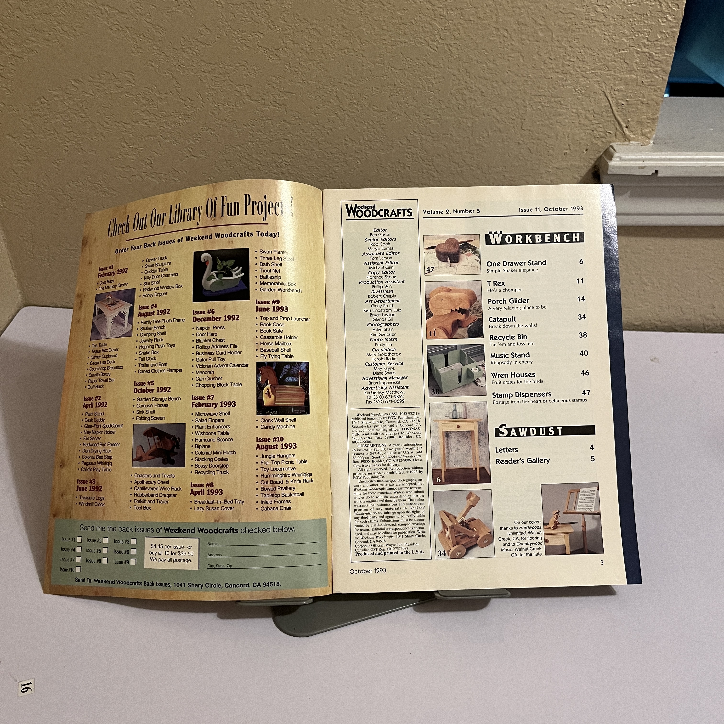 Weekend Woodcrafts Magazine, DIY Projects, Oct 1993 — image 2