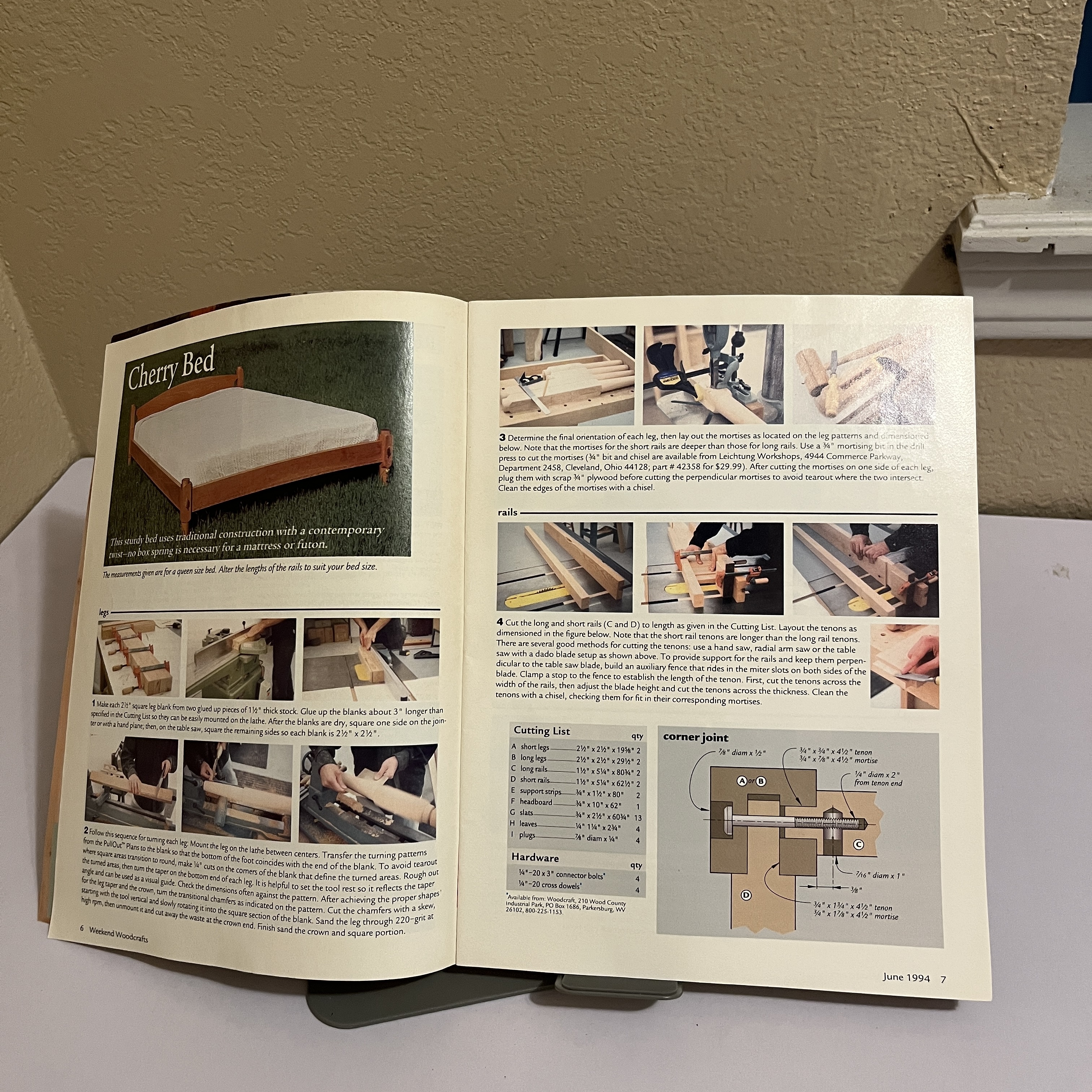 Weekend Woodcrafts Mag June 1994 Whale Rocker Plans — image 2