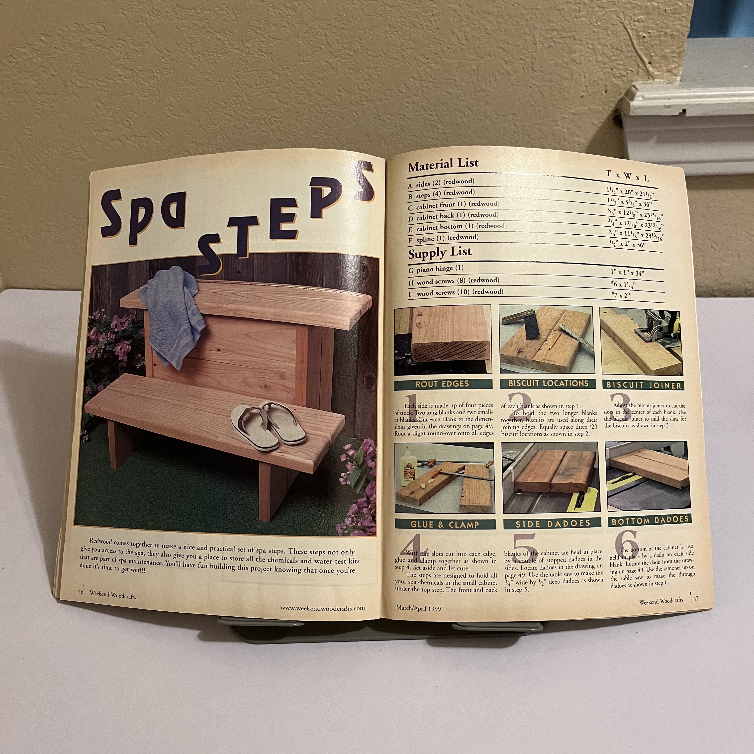 Weekend Woodcrafts Magazine, Woodworking Projects, Apr 1999 — image 4