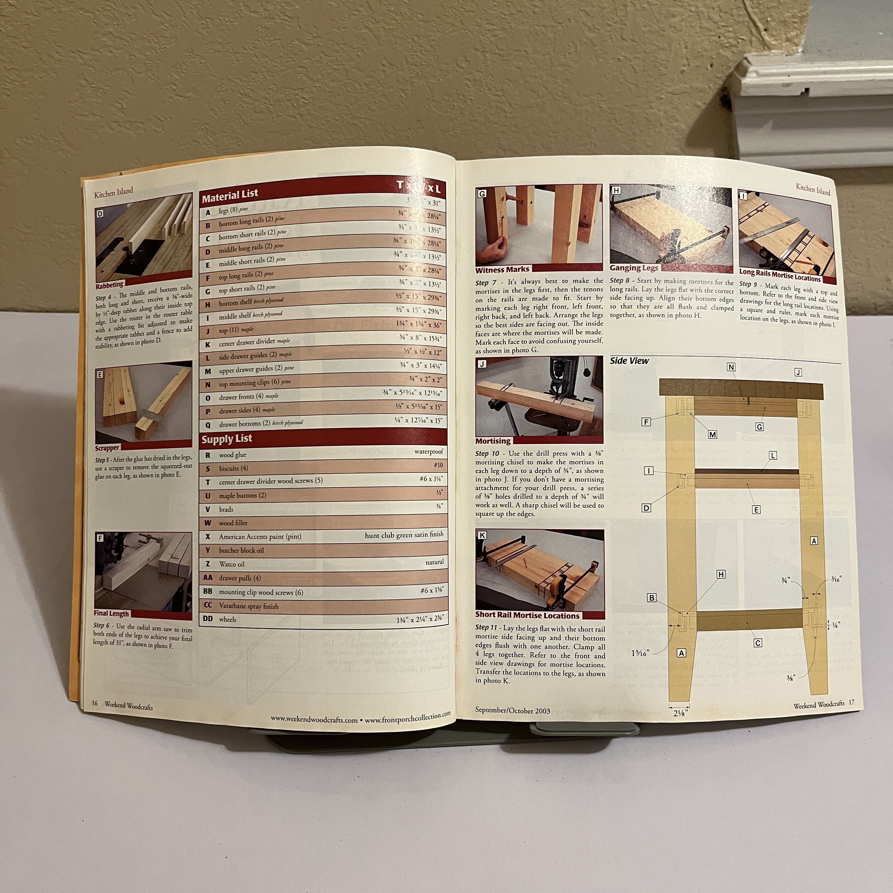 Weekend Woodcrafts Magazine Kitchen Island Issue Oct 2003 — image 3