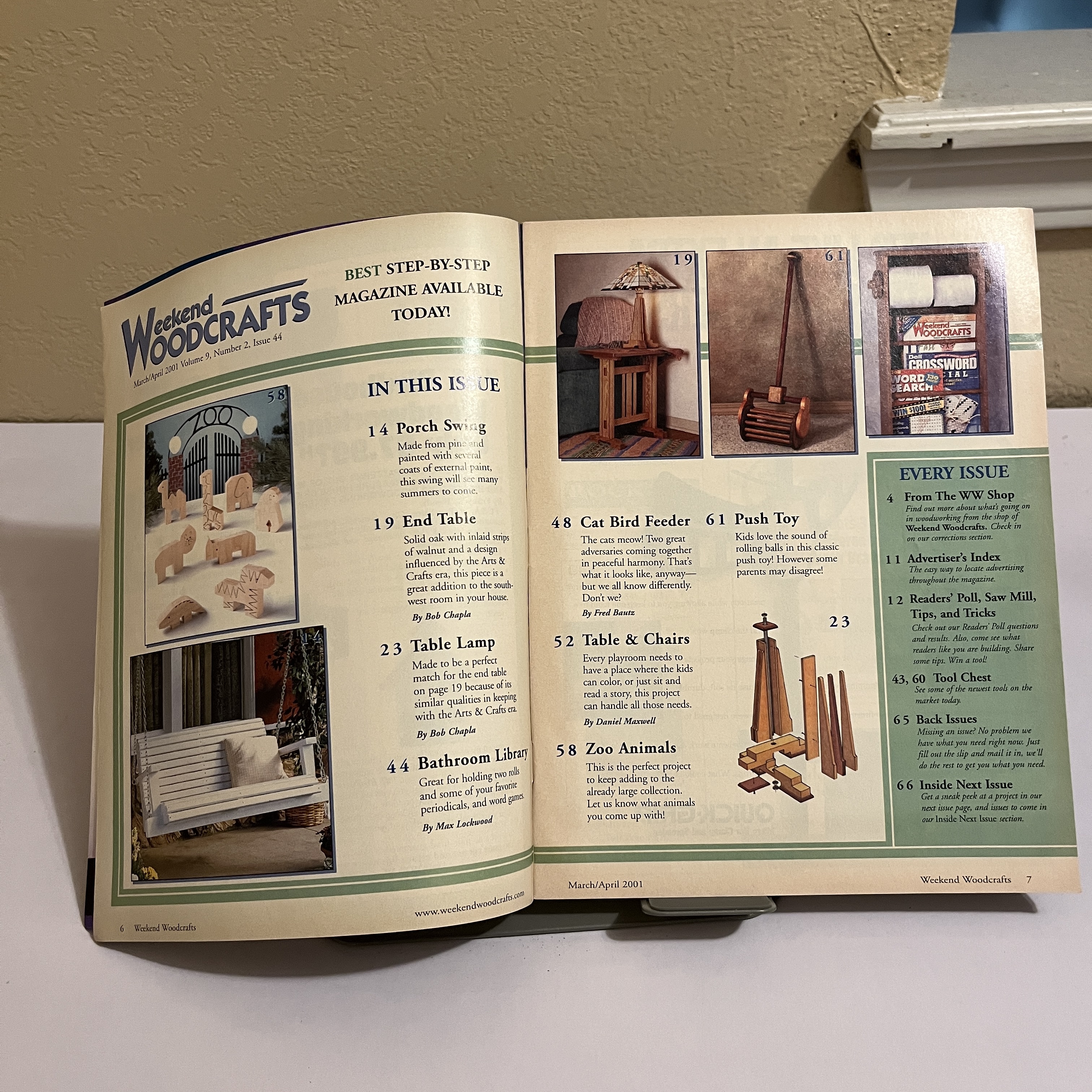 Weekend Woodcrafts Magazine #44 Porch Swing April 2001 — image 2