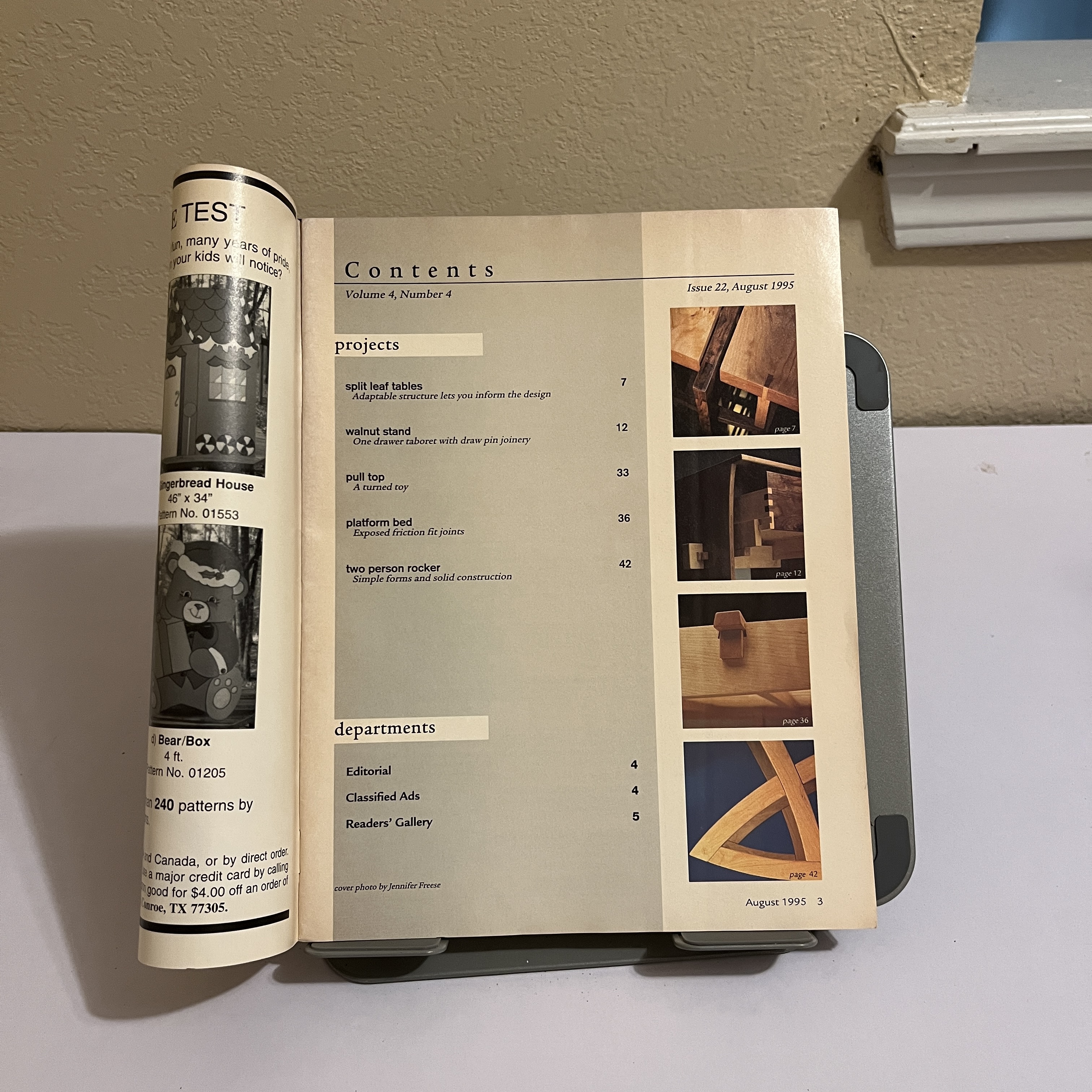 Weekend Woodcrafts Mag Aug 1995 Walnut Stand Project — image 2