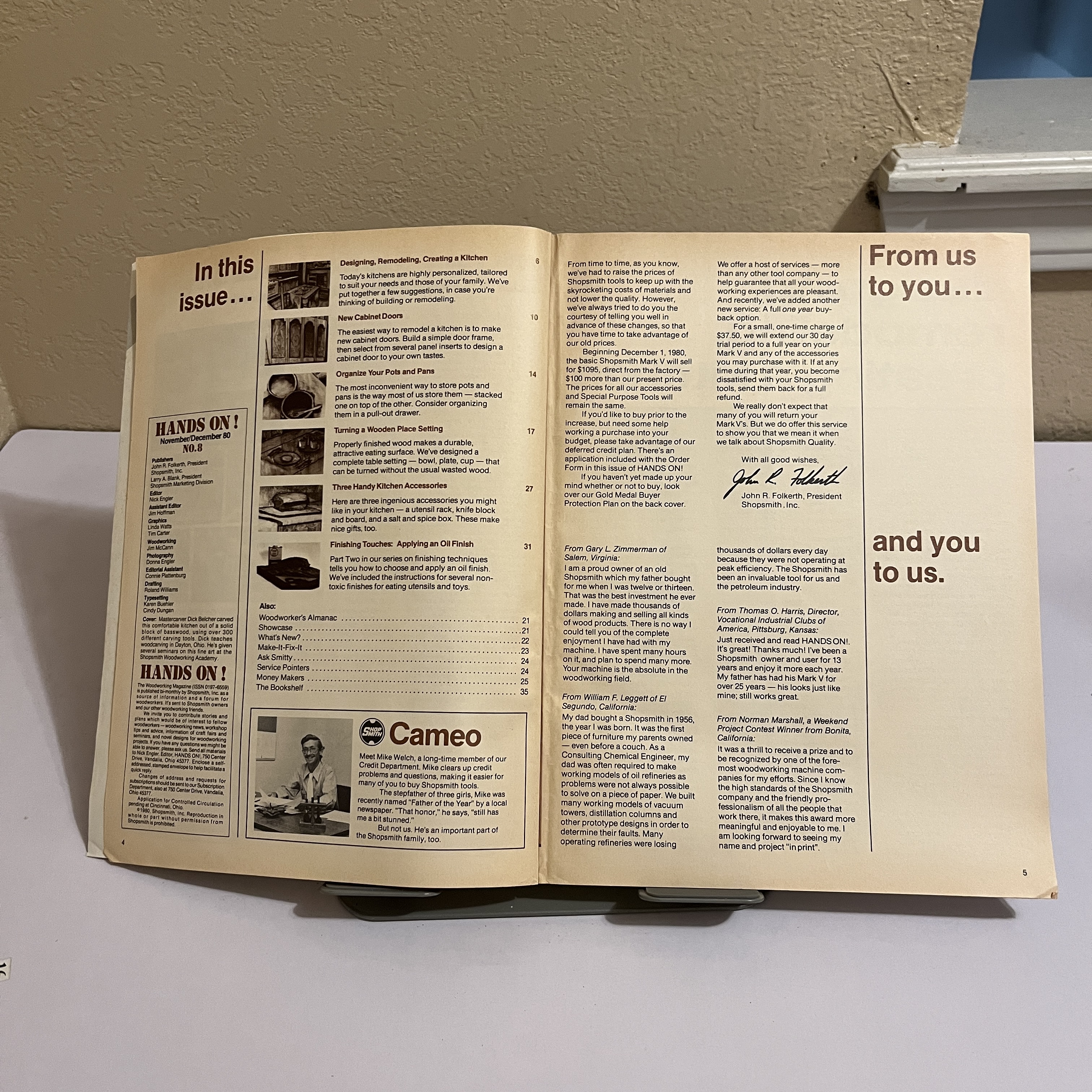 HANDS ON! Magazine Nov/Dec 1980 Kitchen Woodworking — image 2