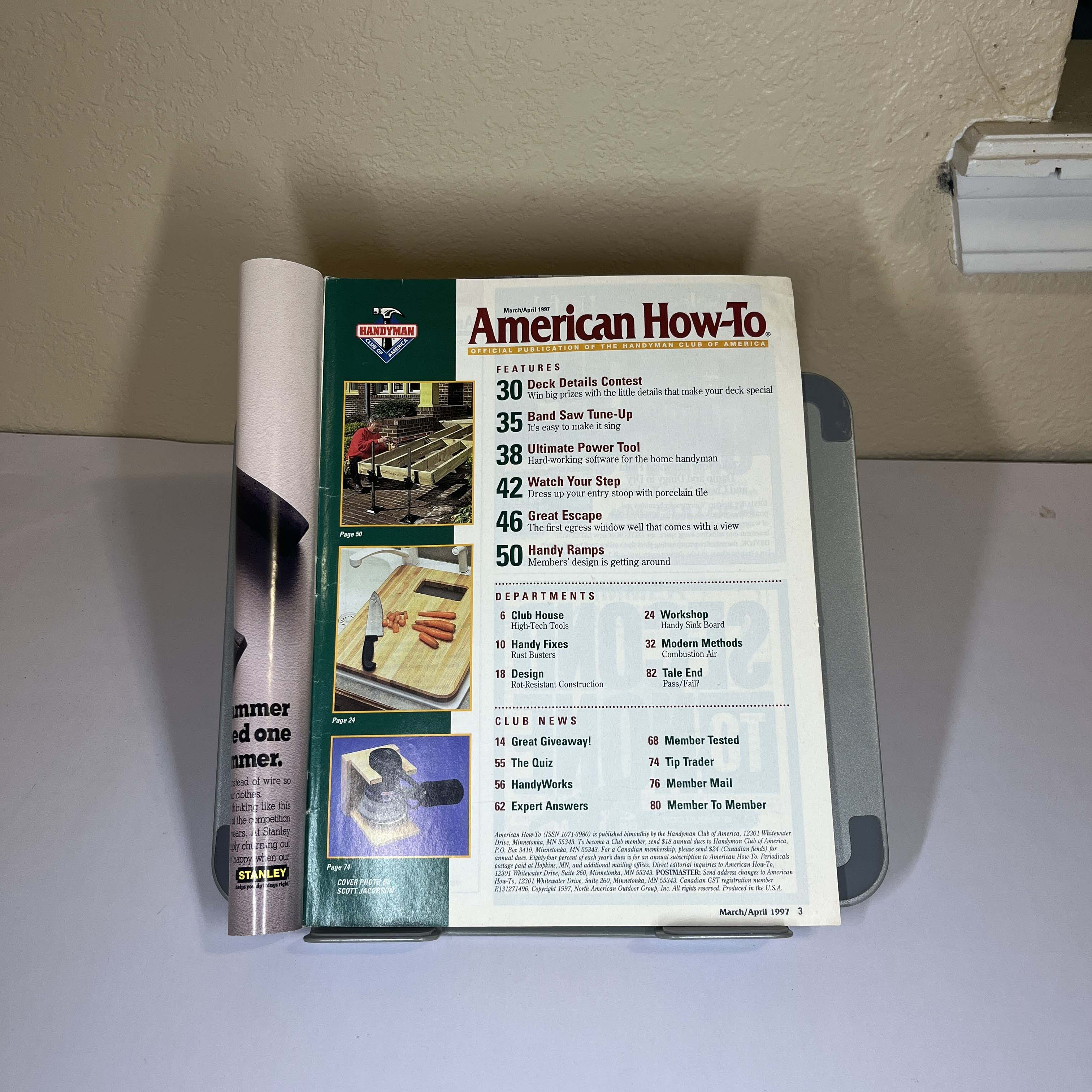 American How-To Magazine Porcelain Tile Cover March 1997 — image 2