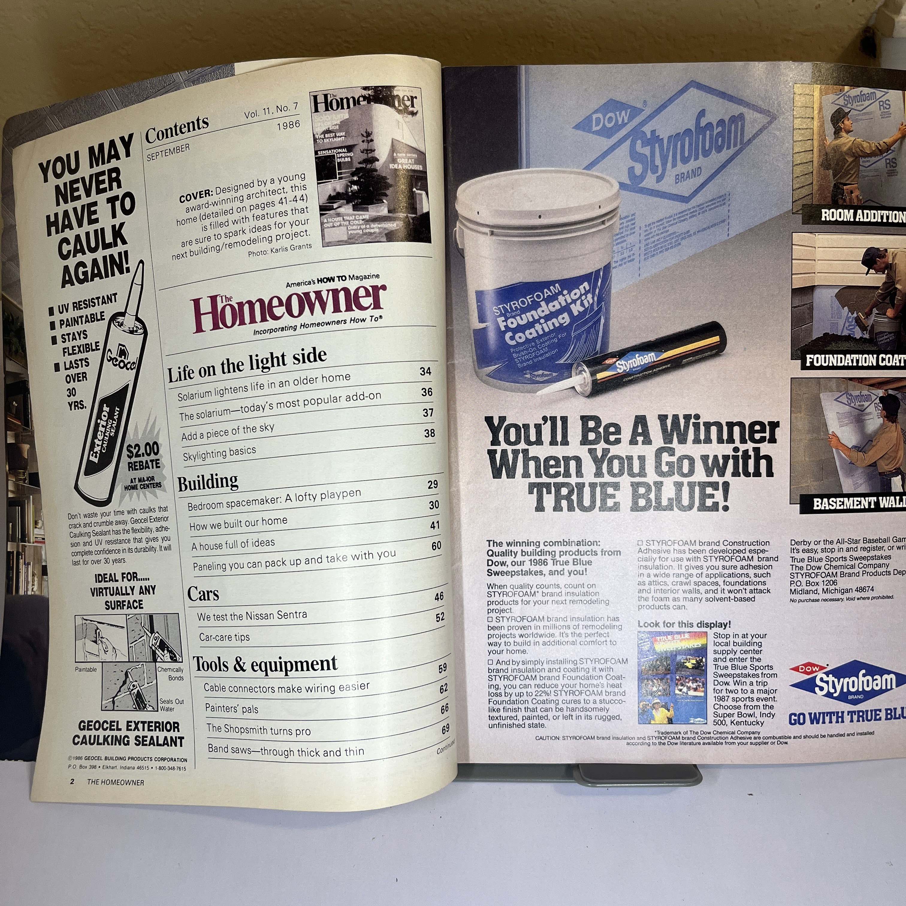 The Homeowner Magazine Great Idea House Cover Sept 1986 — image 2