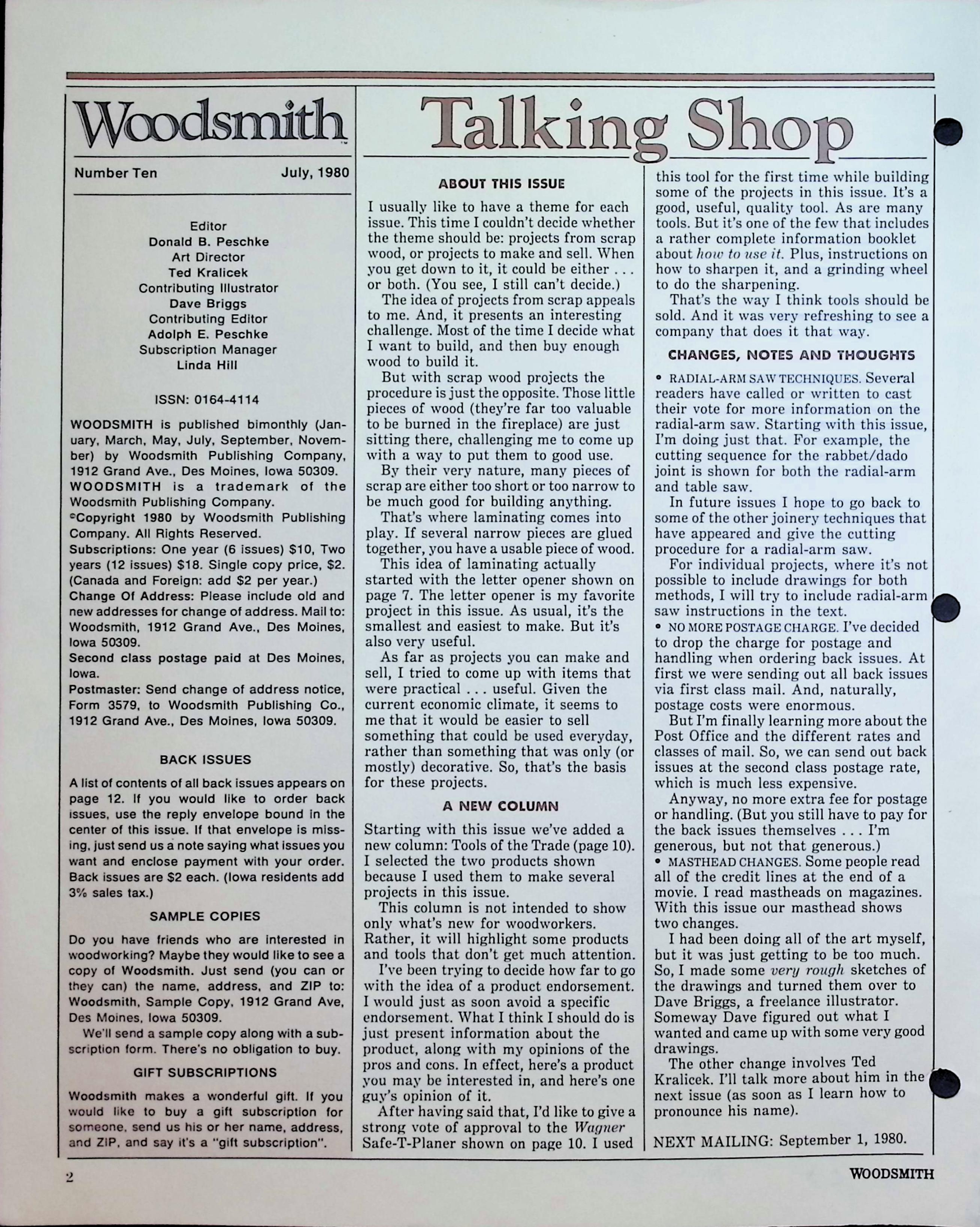 Woodsmith Magazine, No. 10 - Seven Projects from Scrap Wood — image 2