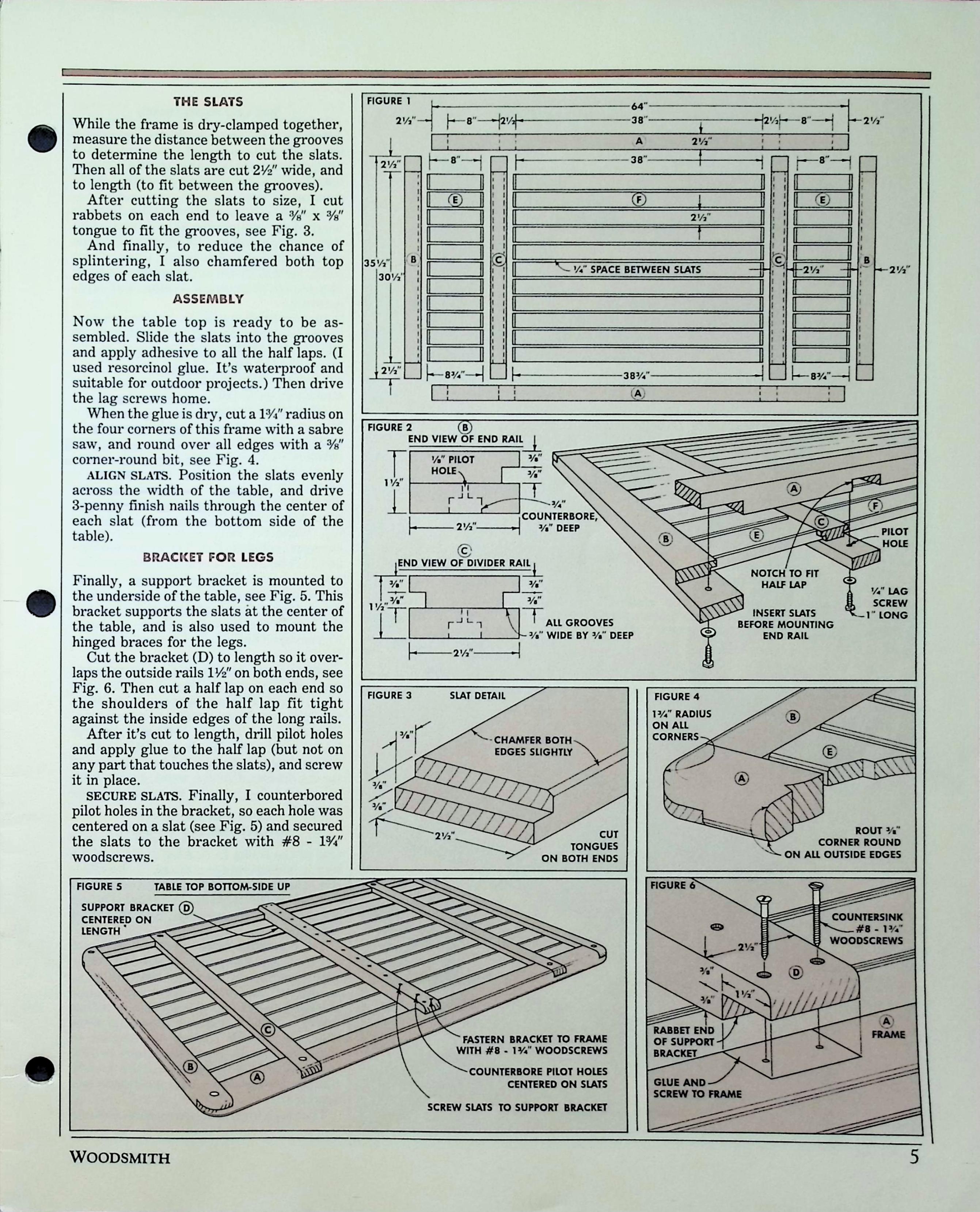 Woodsmith Magazine, No. 27 - Patio Furniture Plans — image 5