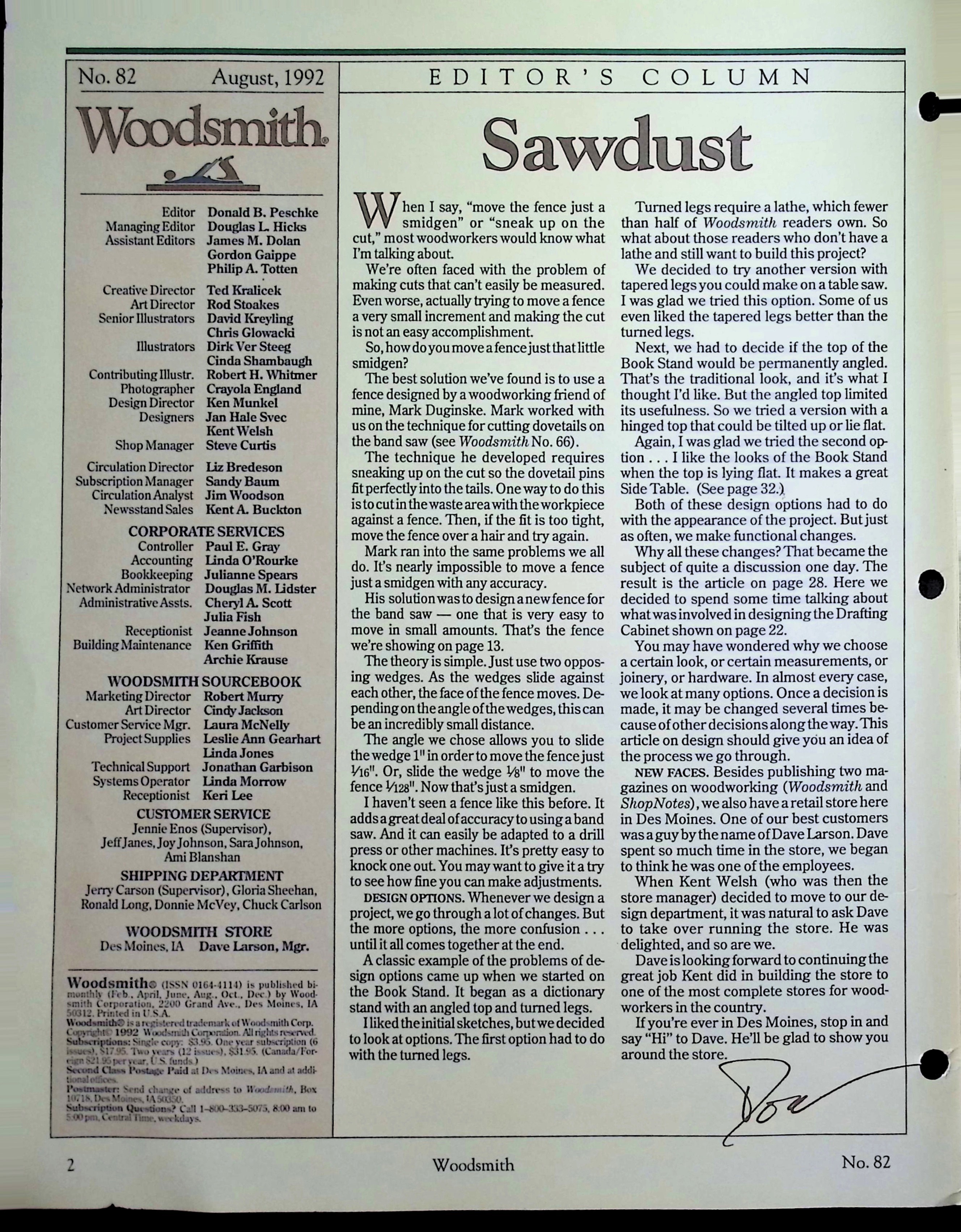 Woodsmith Magazine, No. 82 - Heirloom Book Stand Project — image 2