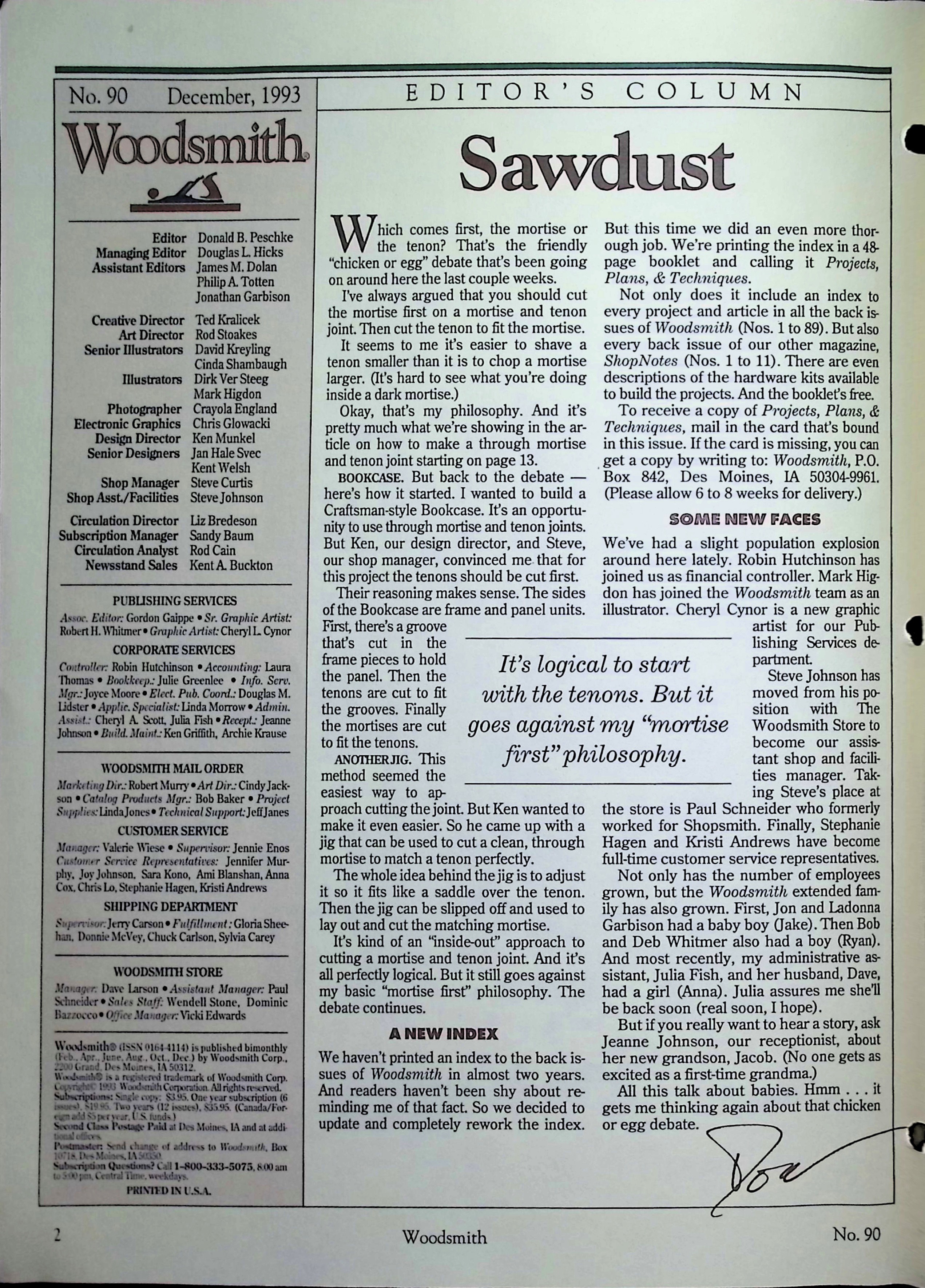 No. 90, Nov/Dec 1993 - Classic Craftsman Bookcase — image 2