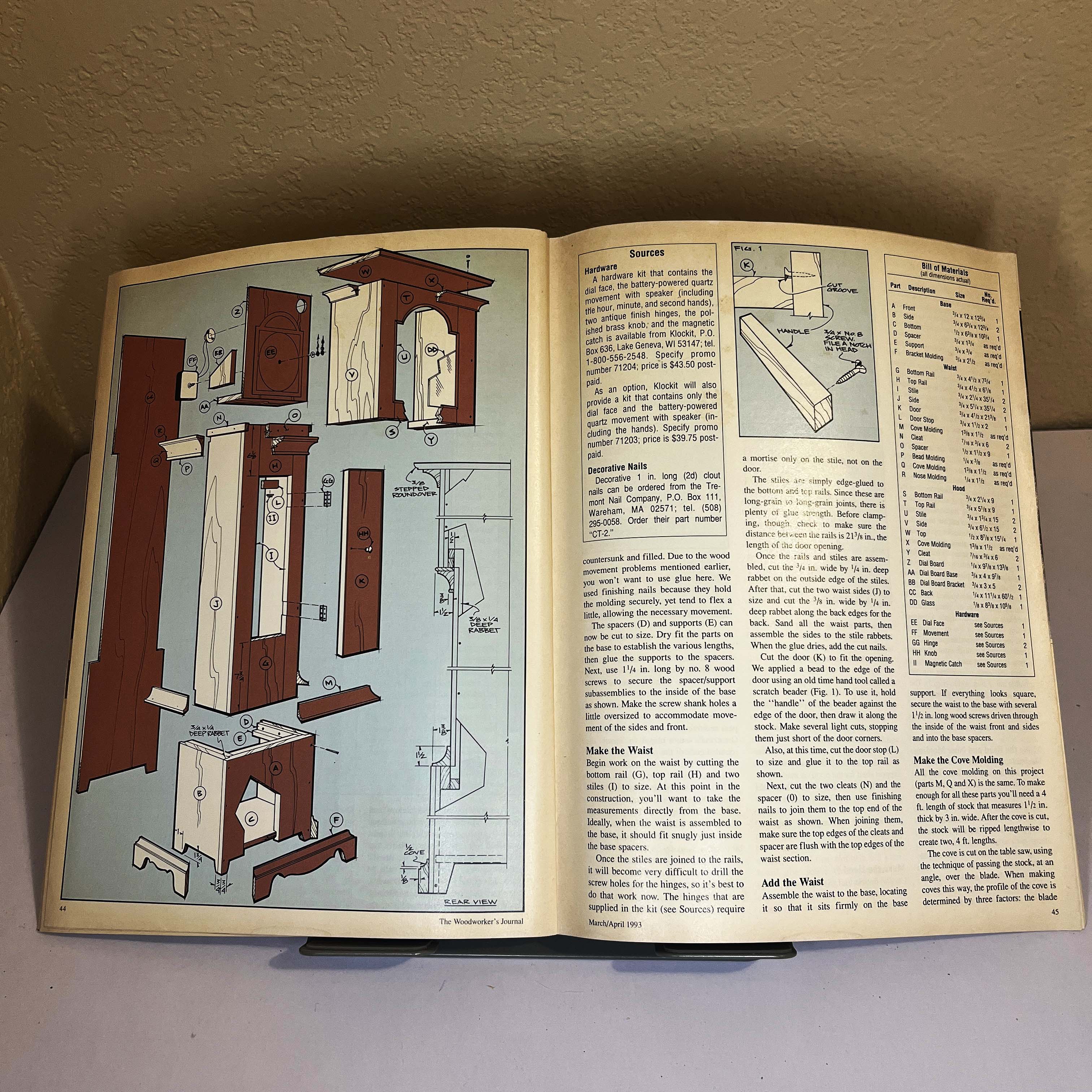 Woodworker's Journal Mag Mar/Apr 1993 Tenon Jig Cover — image 4