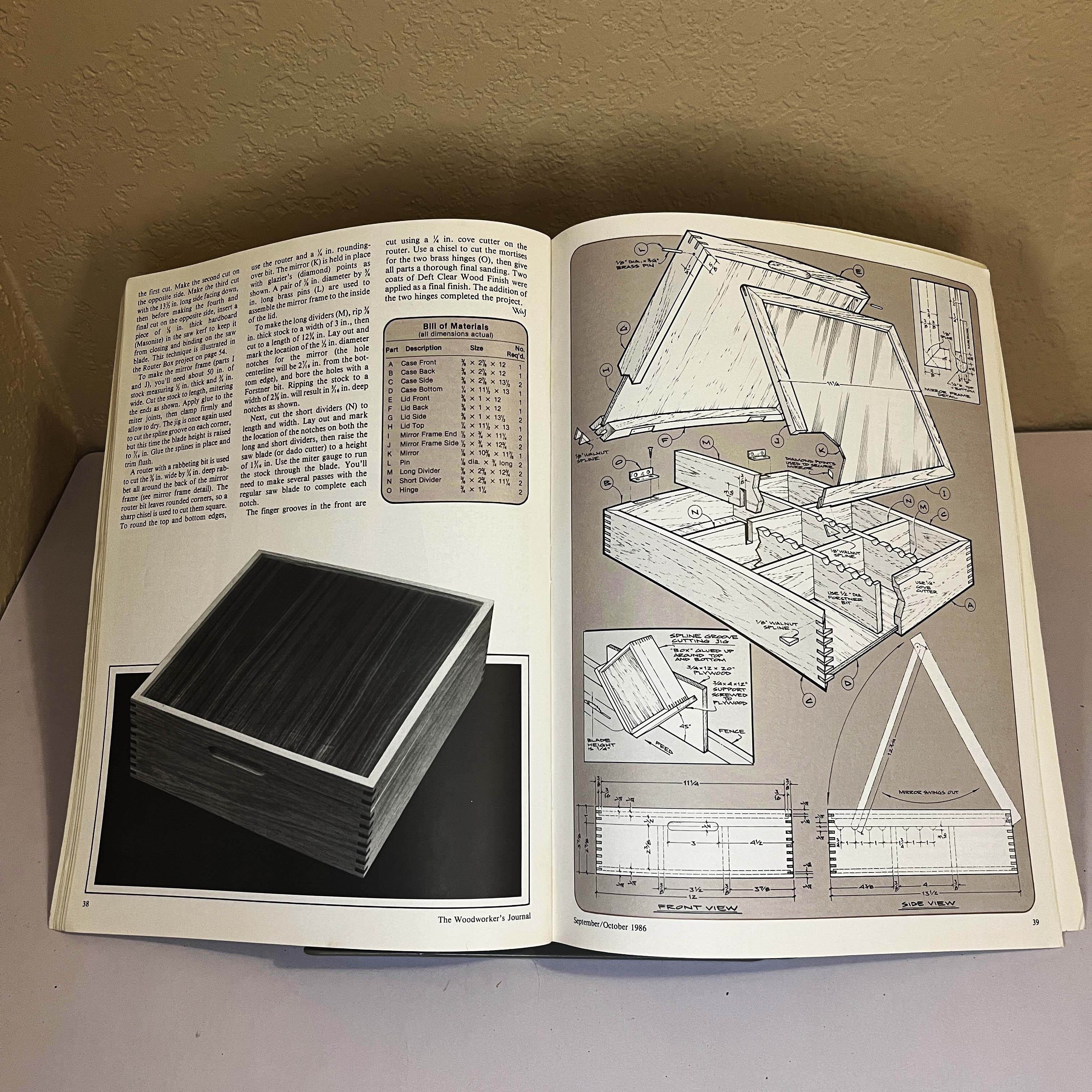 Woodworker's Journal, Tambour Desk, Sept/Oct 1986 — image 3