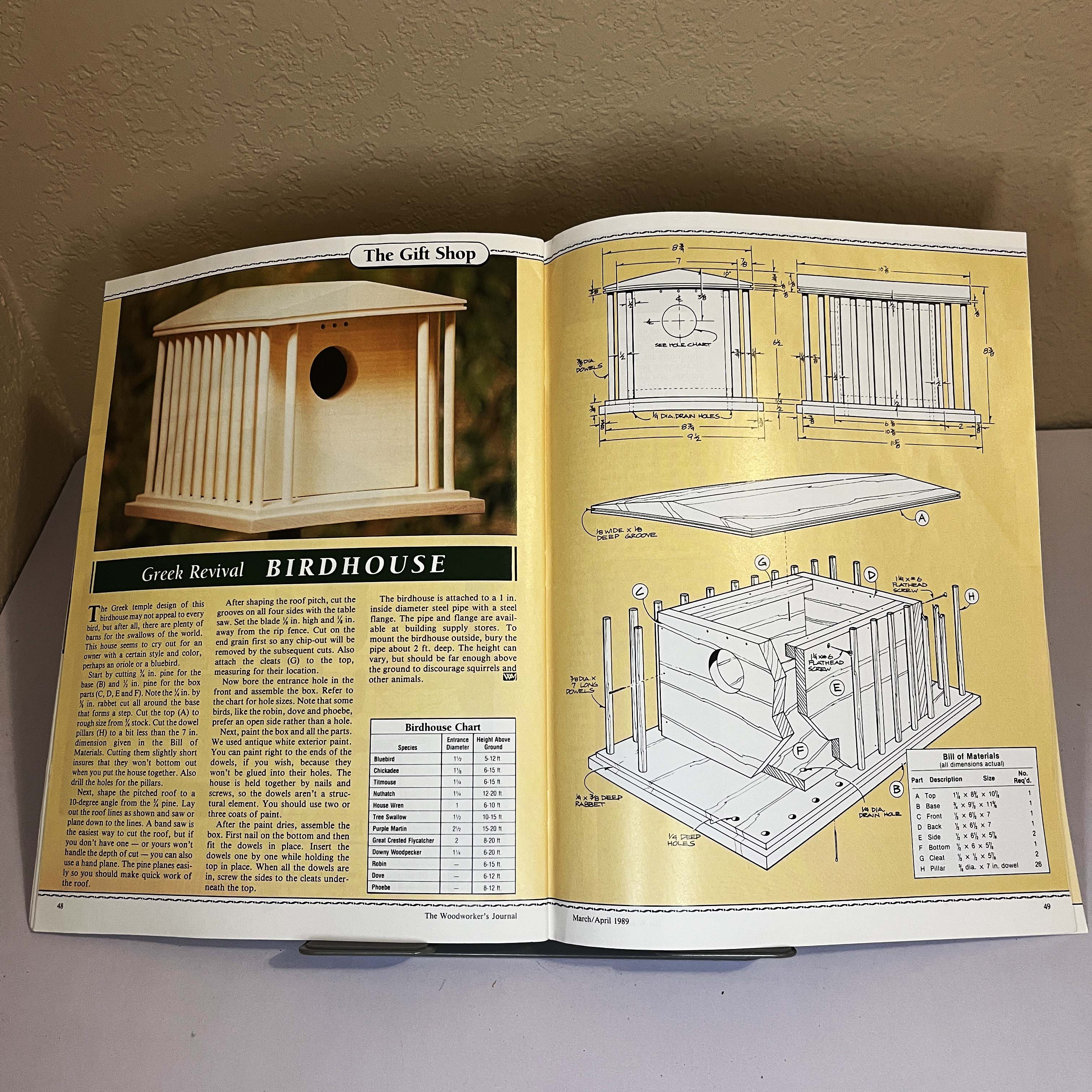 Woodworker's Journal Mag Tilt-Top Table March/April 1989 — image 3