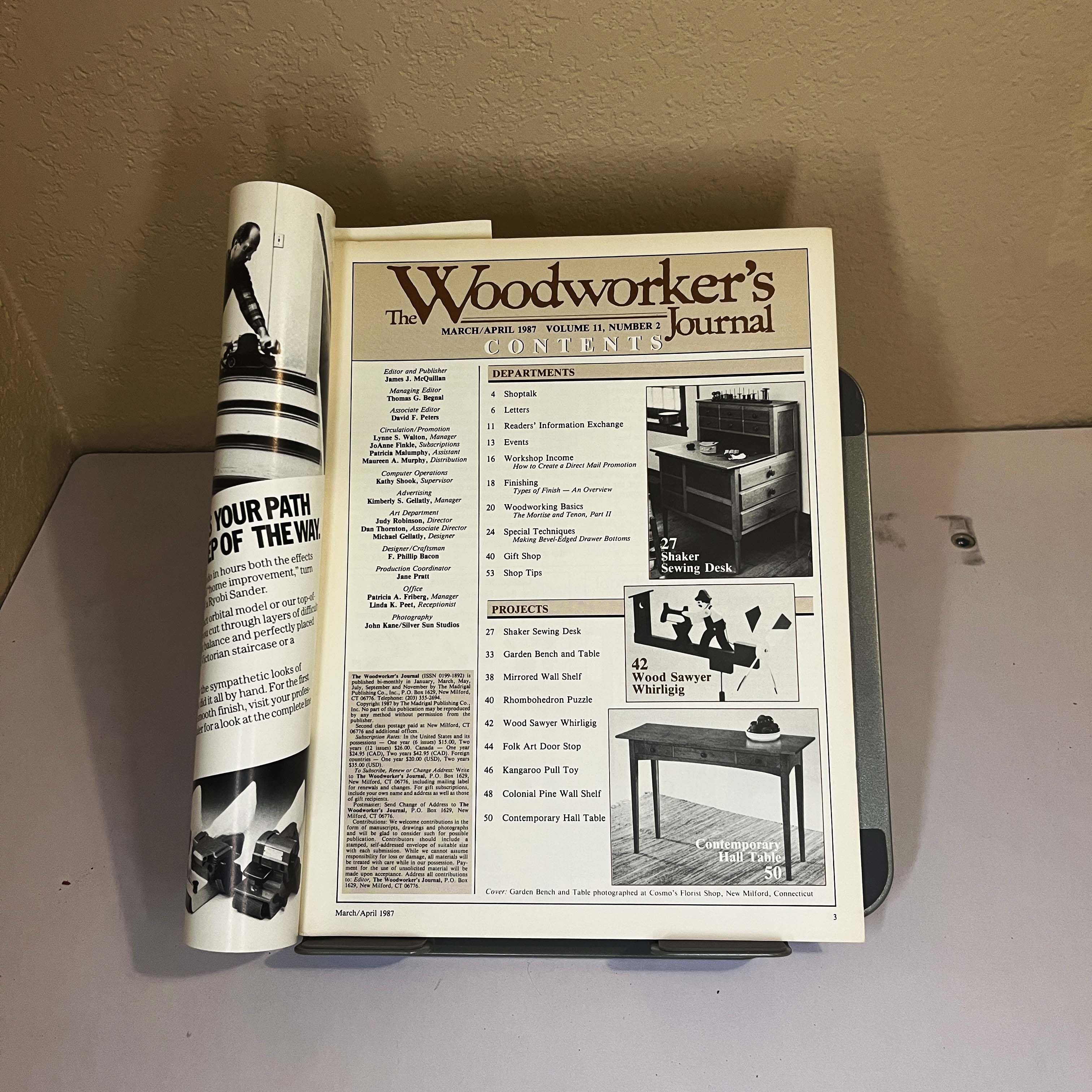 Woodworker's Journal Mar/Apr 1987 Garden Bench Plans — image 2