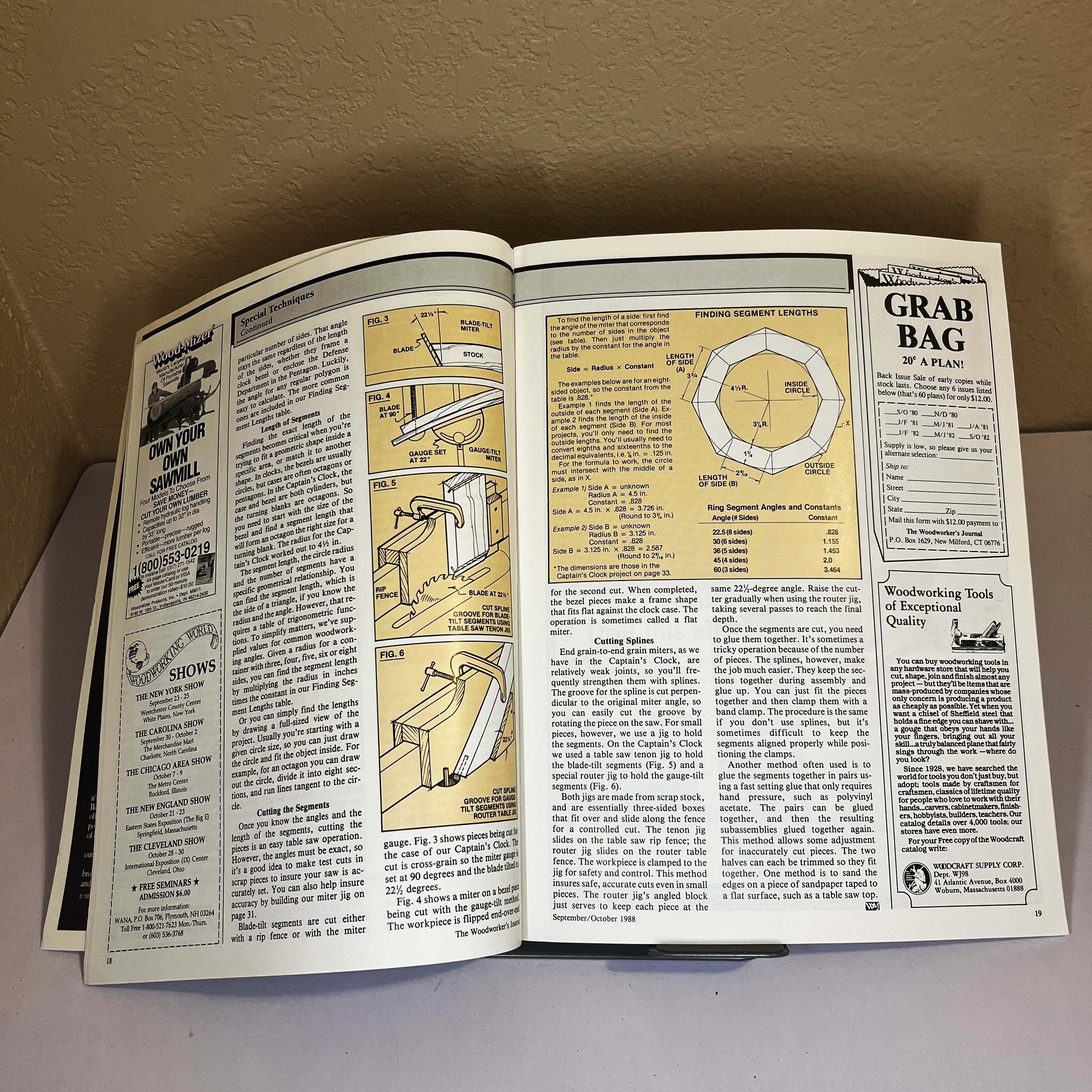 Woodworker's Journal Magazine Pencil Post Bed Sep/Oct 1988 — image 3