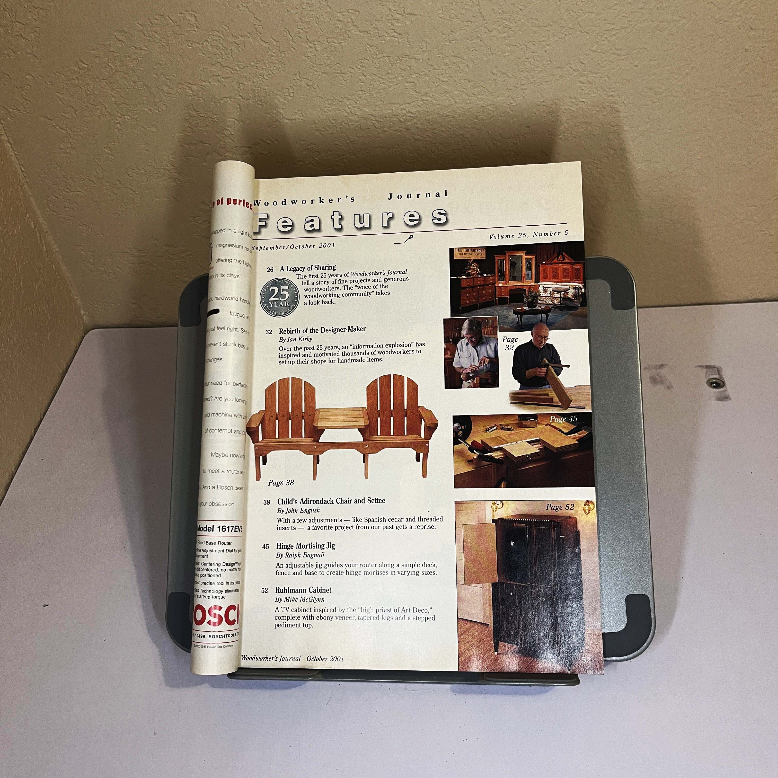 Woodworker's Journal Magazine Oct 2001 Woodworking — image 2