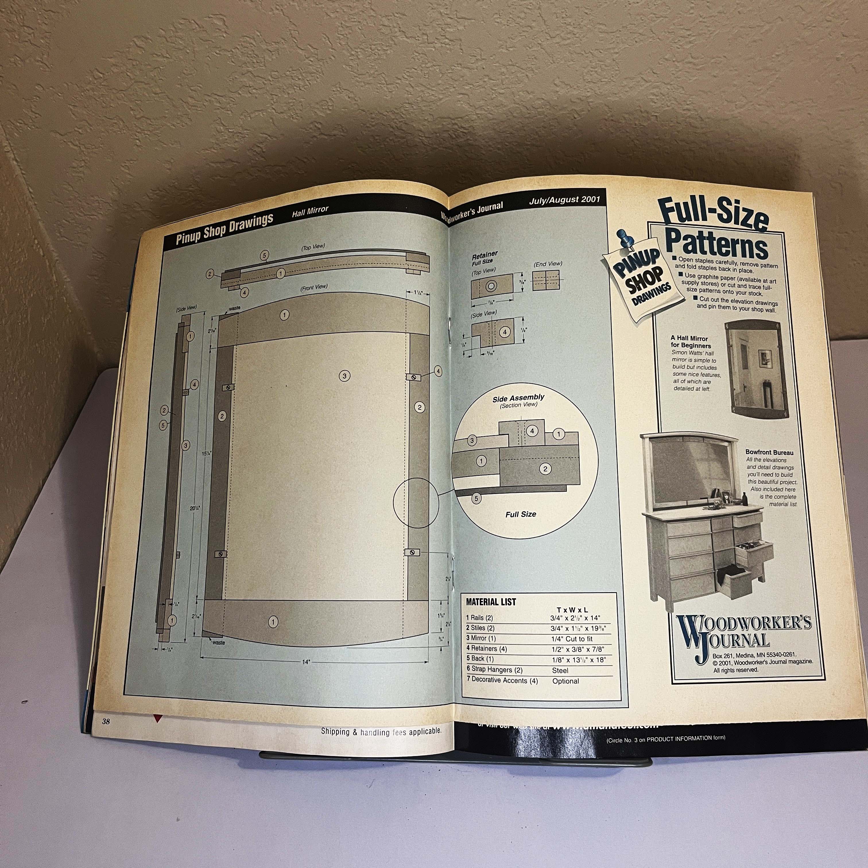 Woodworker's Journal Aug 2001, Woodworking Router Cover — image 3
