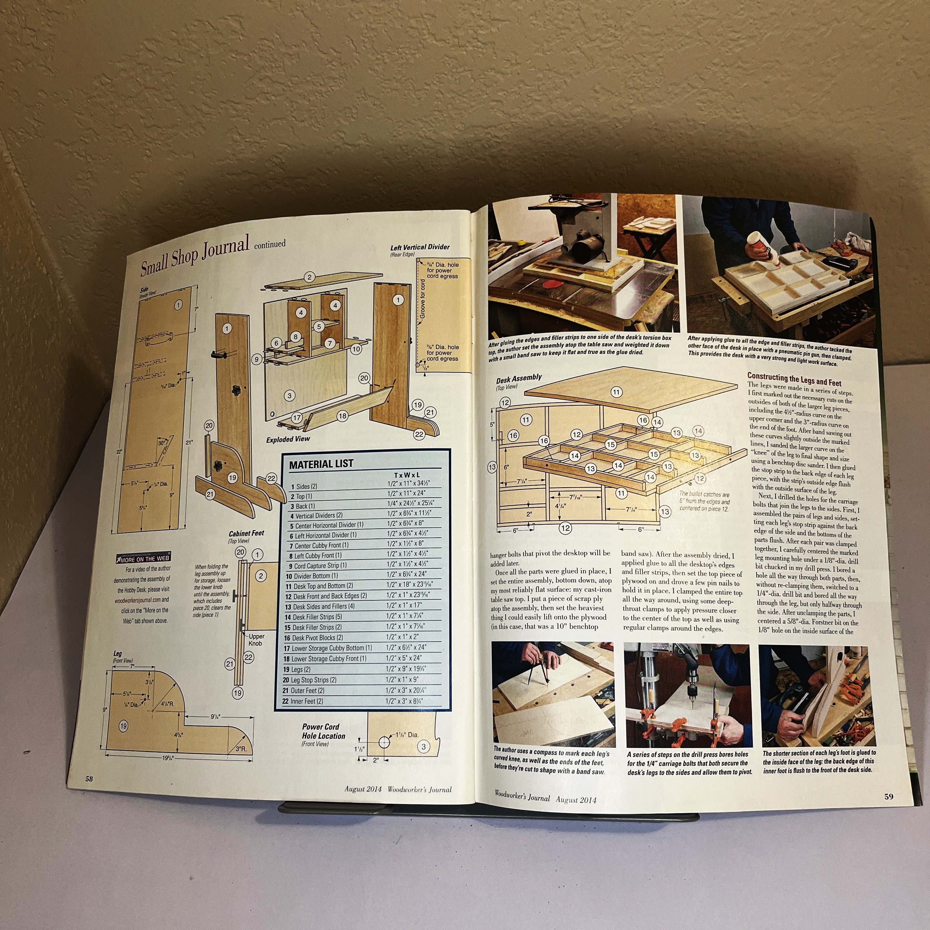 Woodworker's Journal Mag, Aug 2014, Woodworking Projects — image 4