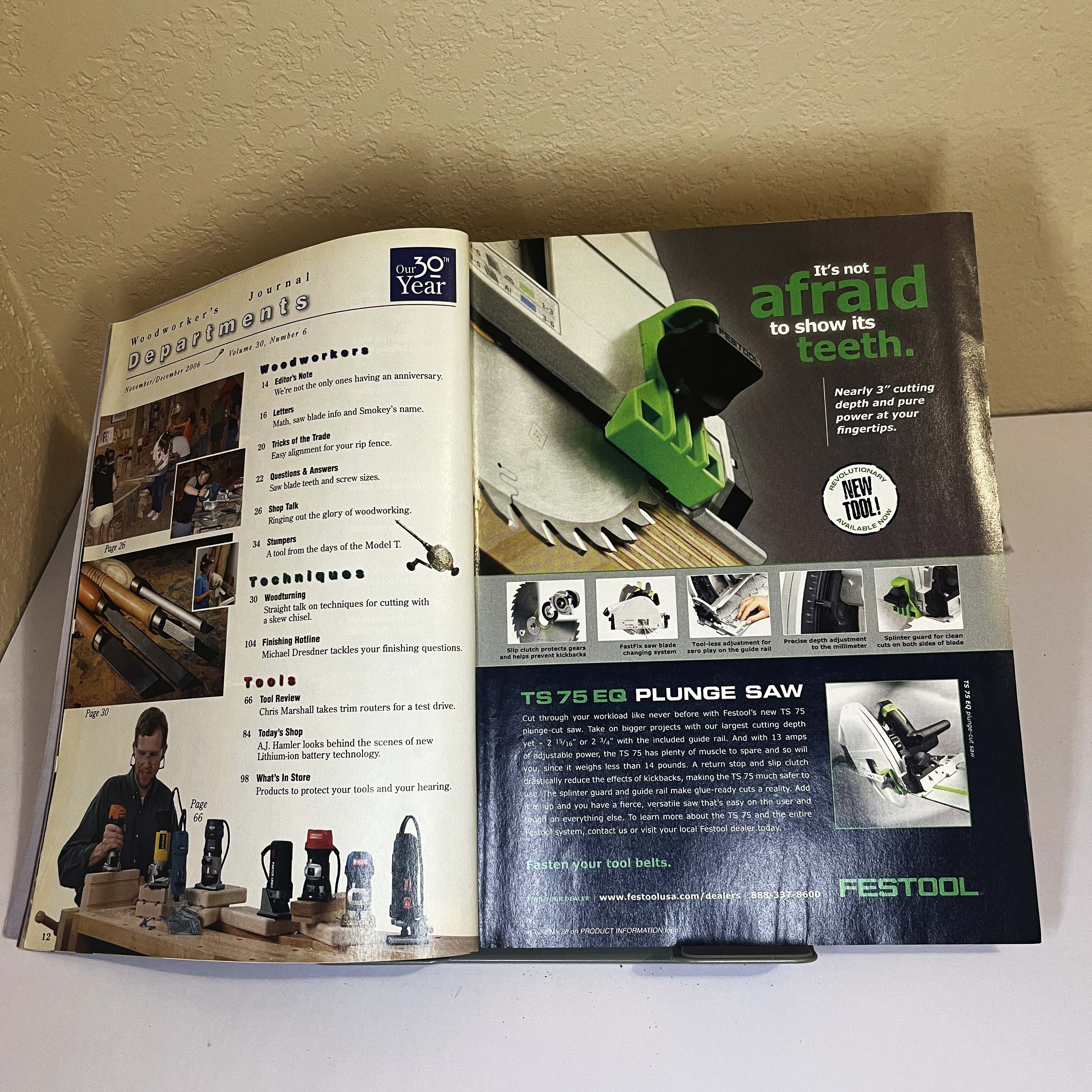 Woodworker's Journal Magazine, Wood Routers, Dec 2006 — image 2