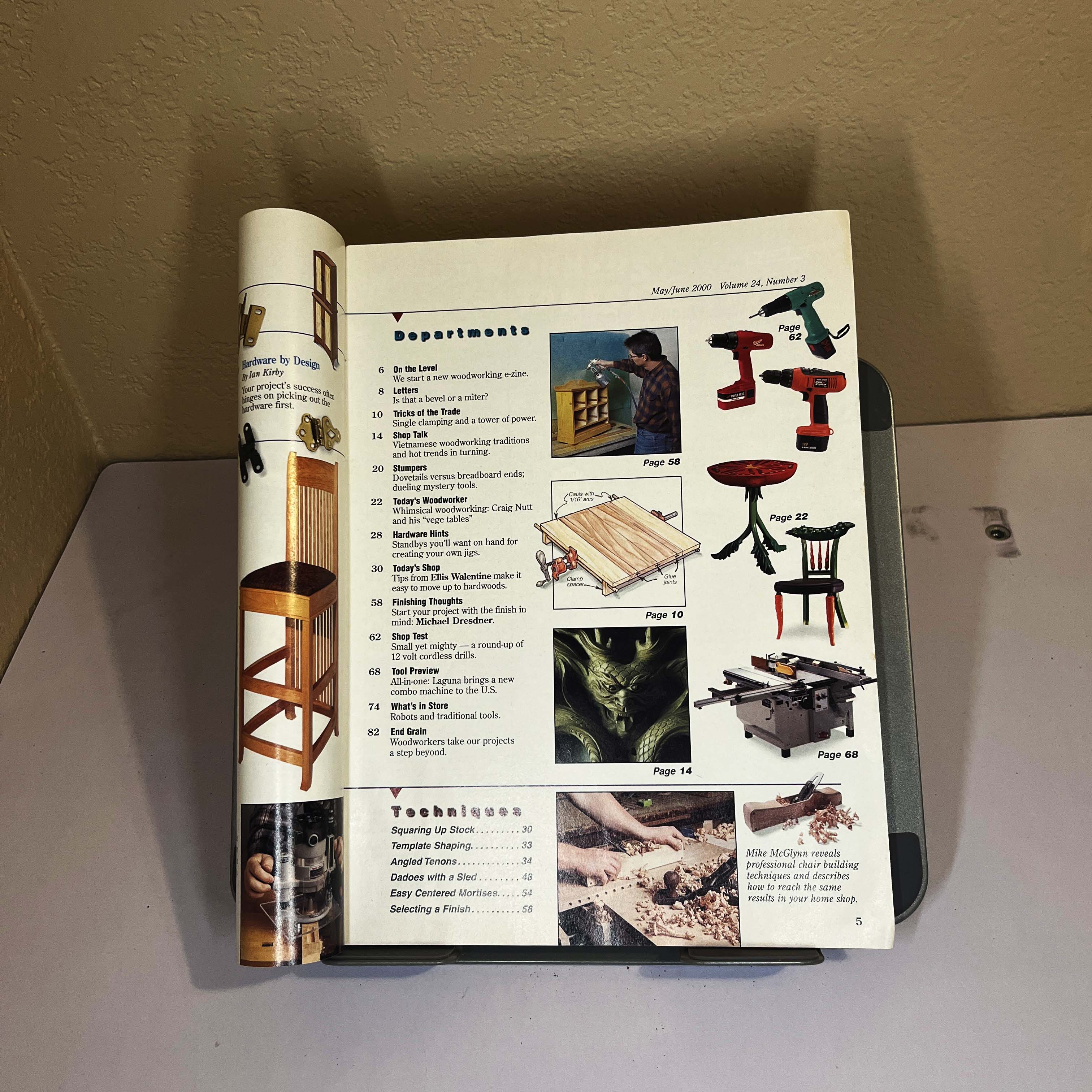 Woodworker's Journal June 2000, Woodworking Jigs Cover — image 2