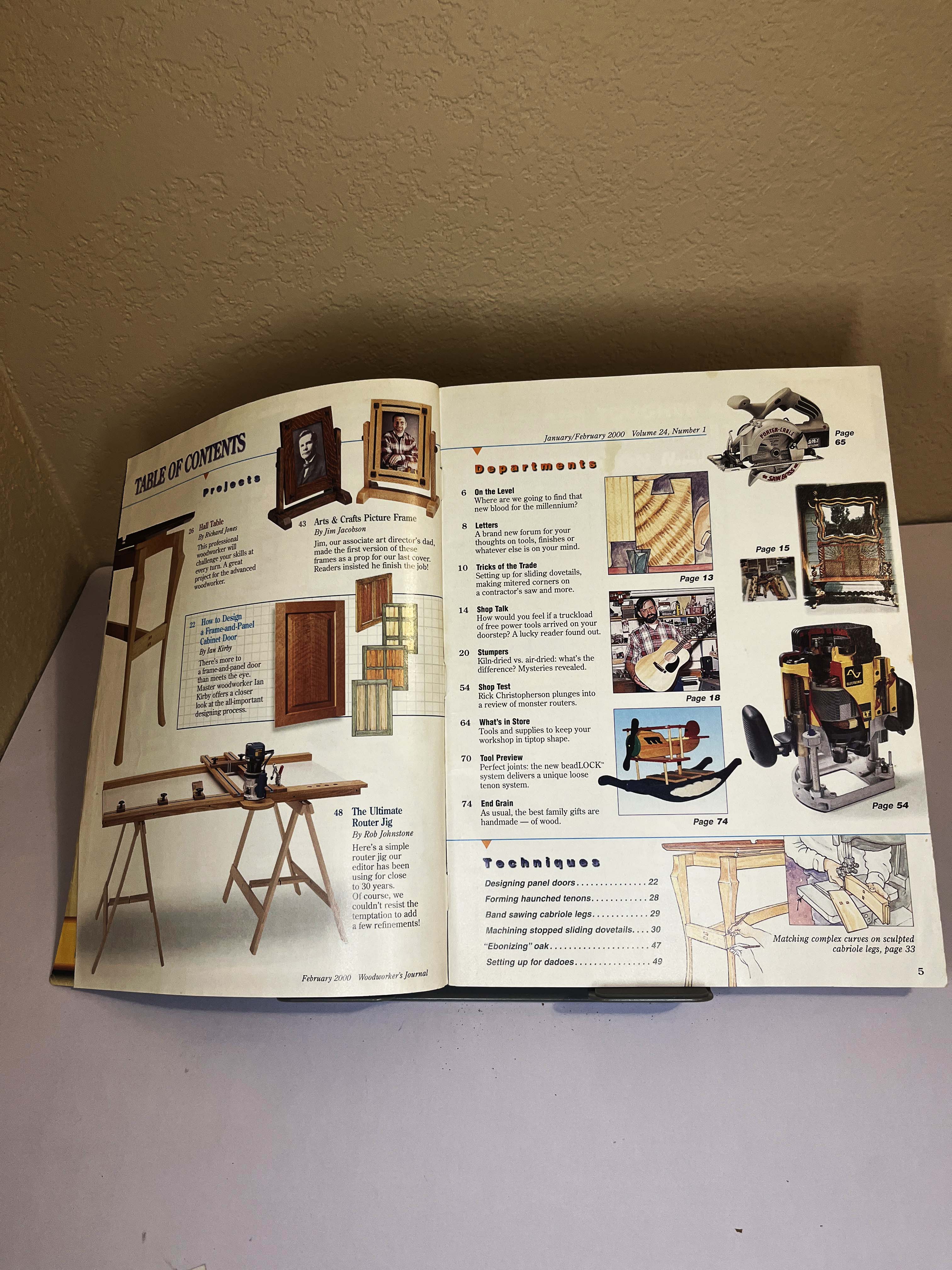 Woodworker's Journal Feb 2000 Router Jig Cover — image 2